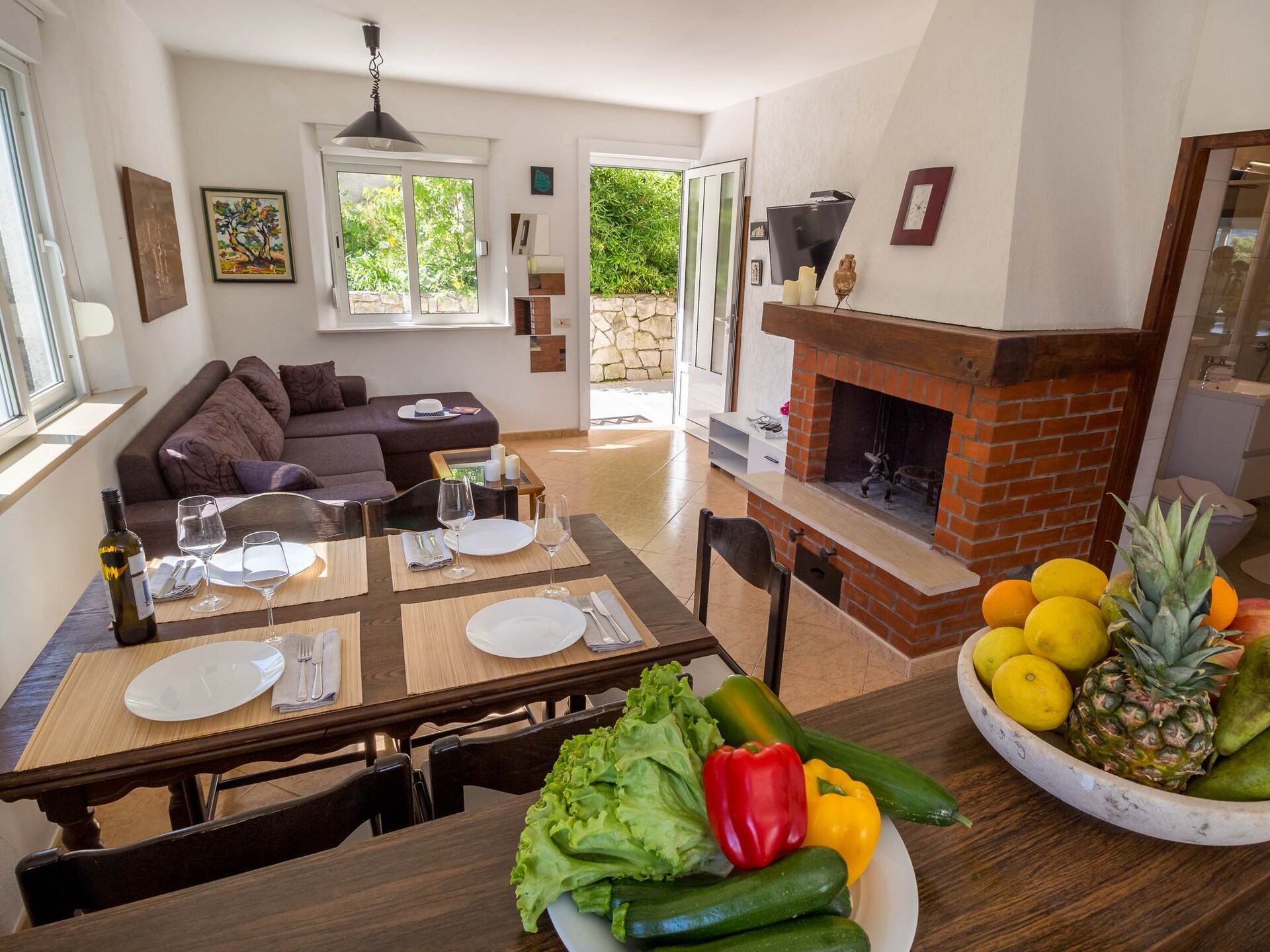 Licht appartement met zeezicht in rustige baai Vrbovica, Korcula - foto 8