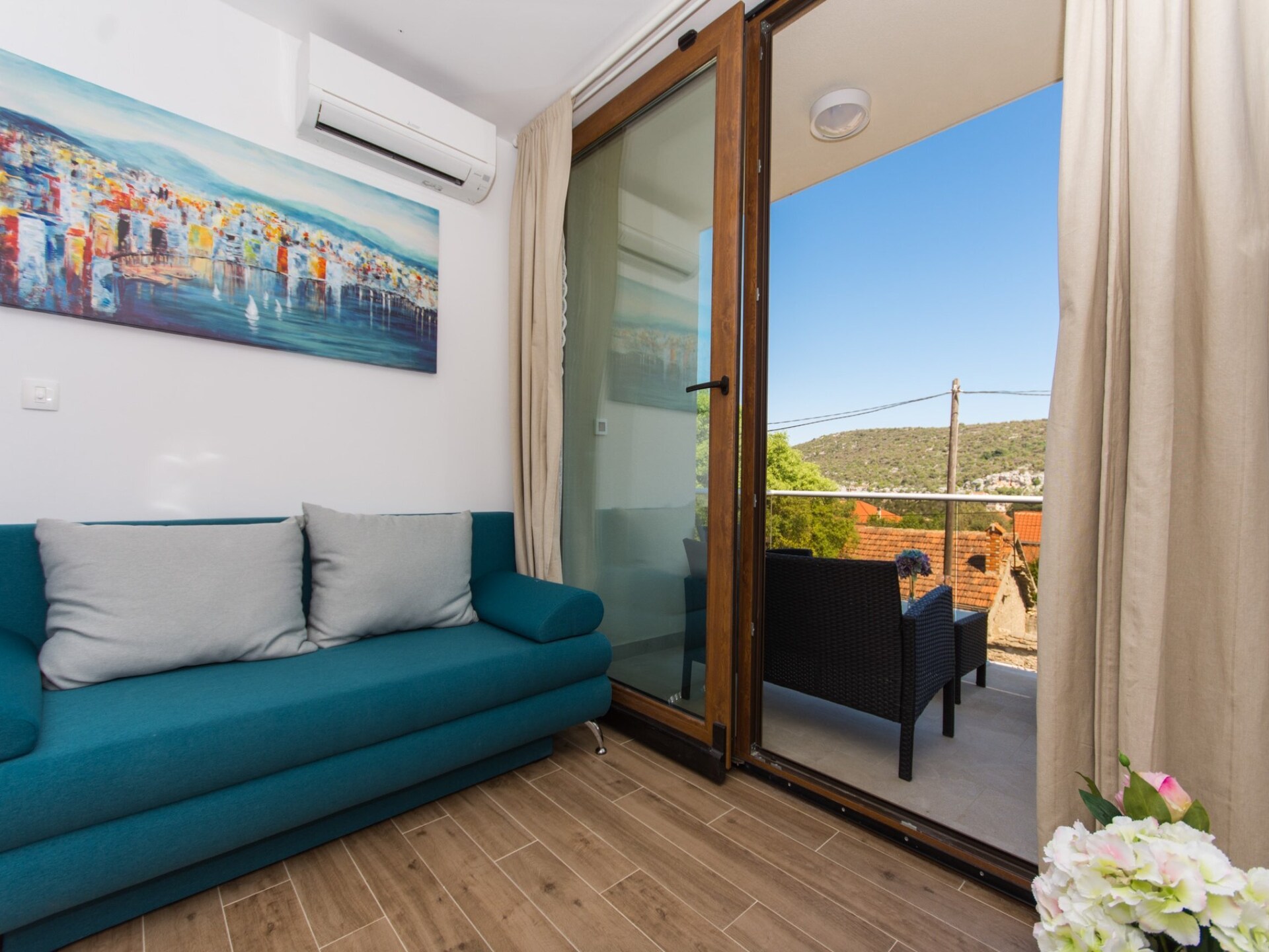 Appartement met zeezicht en gedeeld zwembad op 100m van het strand van Drvenik Veliki - foto 9