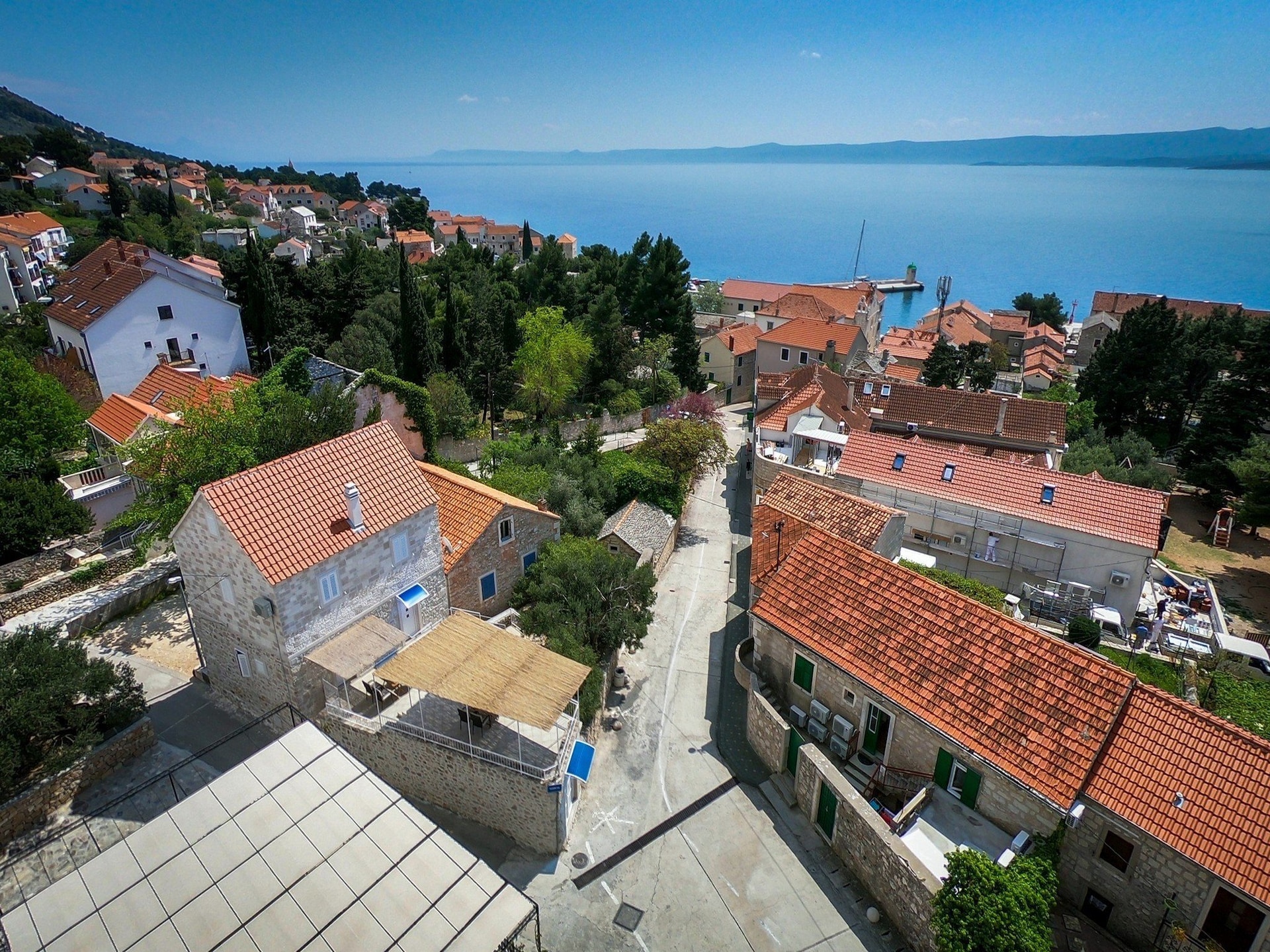 Villa Balarin: Stenen vakantiehuis met terras en uitzicht op zee in Bol, Brač - foto 28