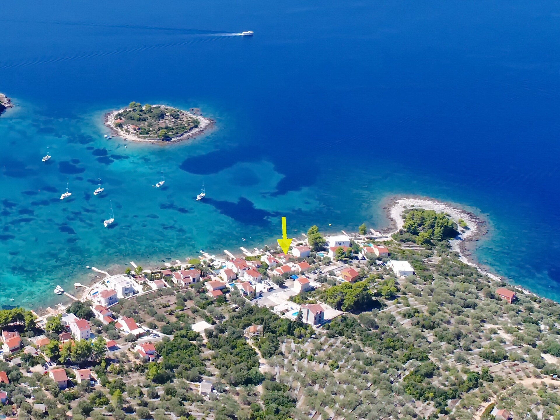 Vakantiehuis Neda: Zeezicht en Terras op Steenworp van Zee in Vela Luka - foto 7