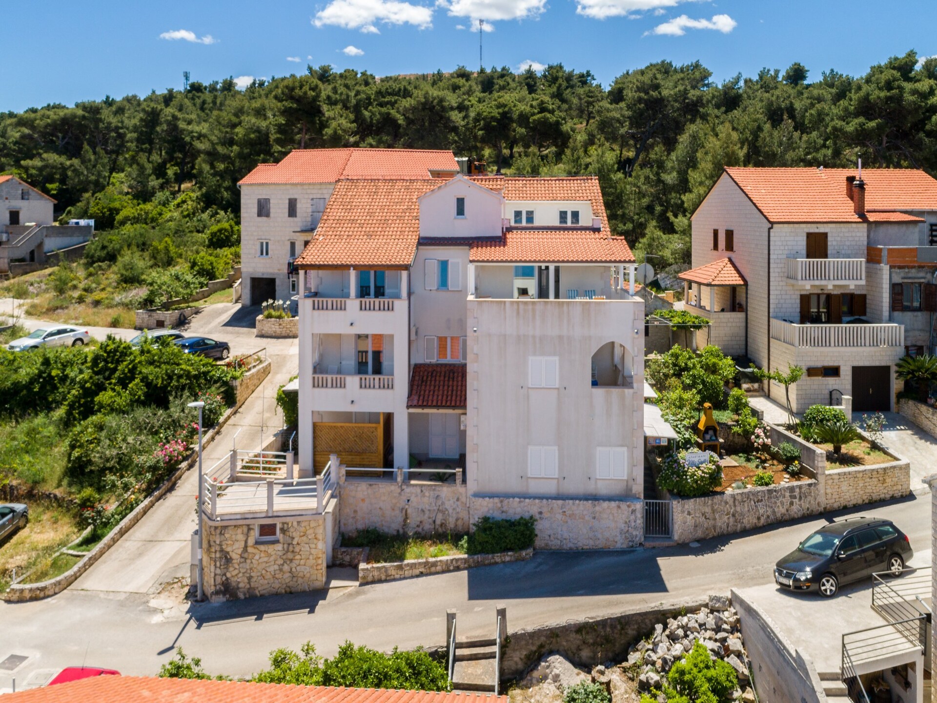 Zonsondergang appartement met balkon en panoramisch zeezicht in Postira - foto 26