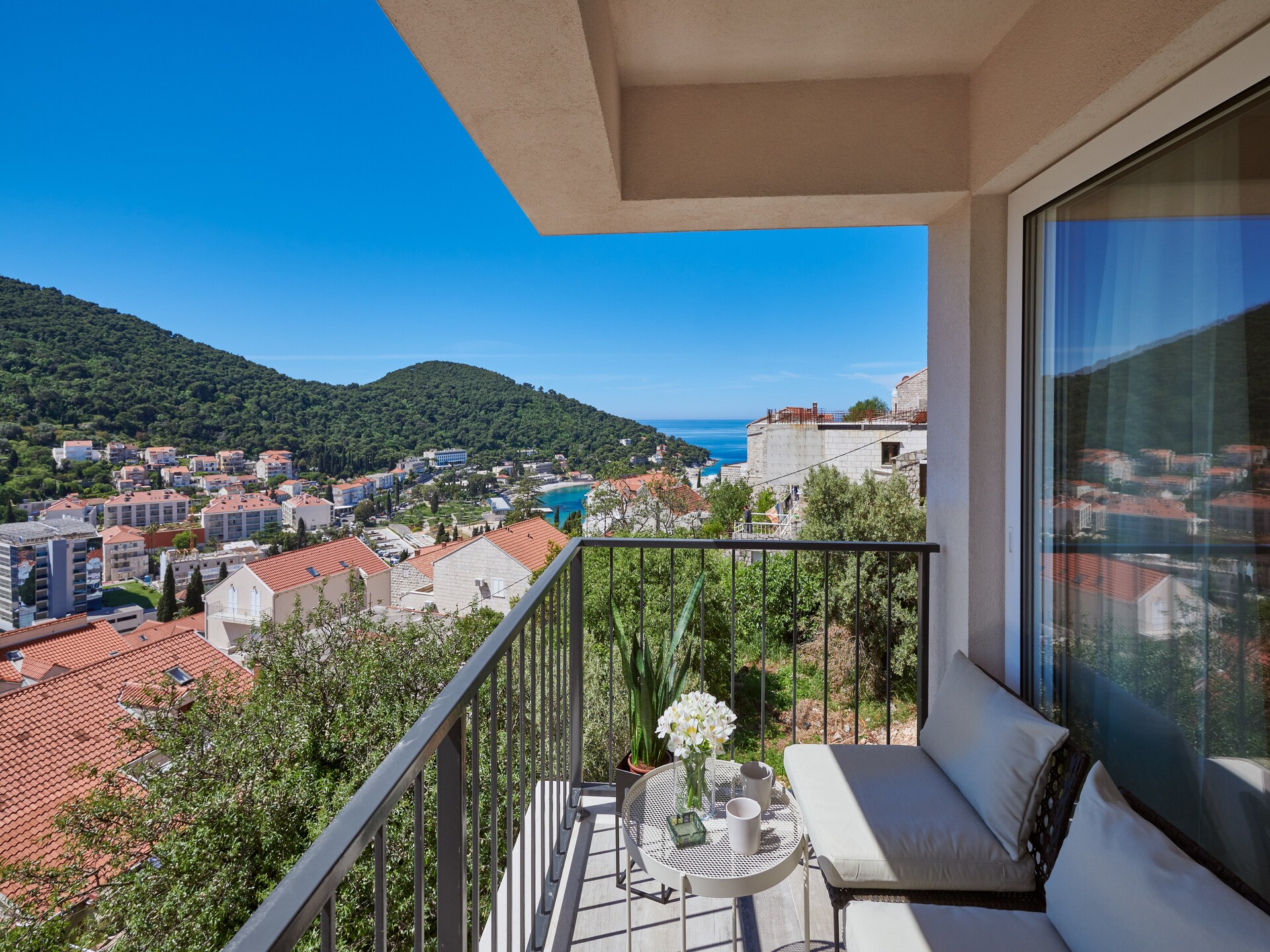 Appartement Blù: ruim appartement met zeezicht en terras in Dubrovnik - foto 1
