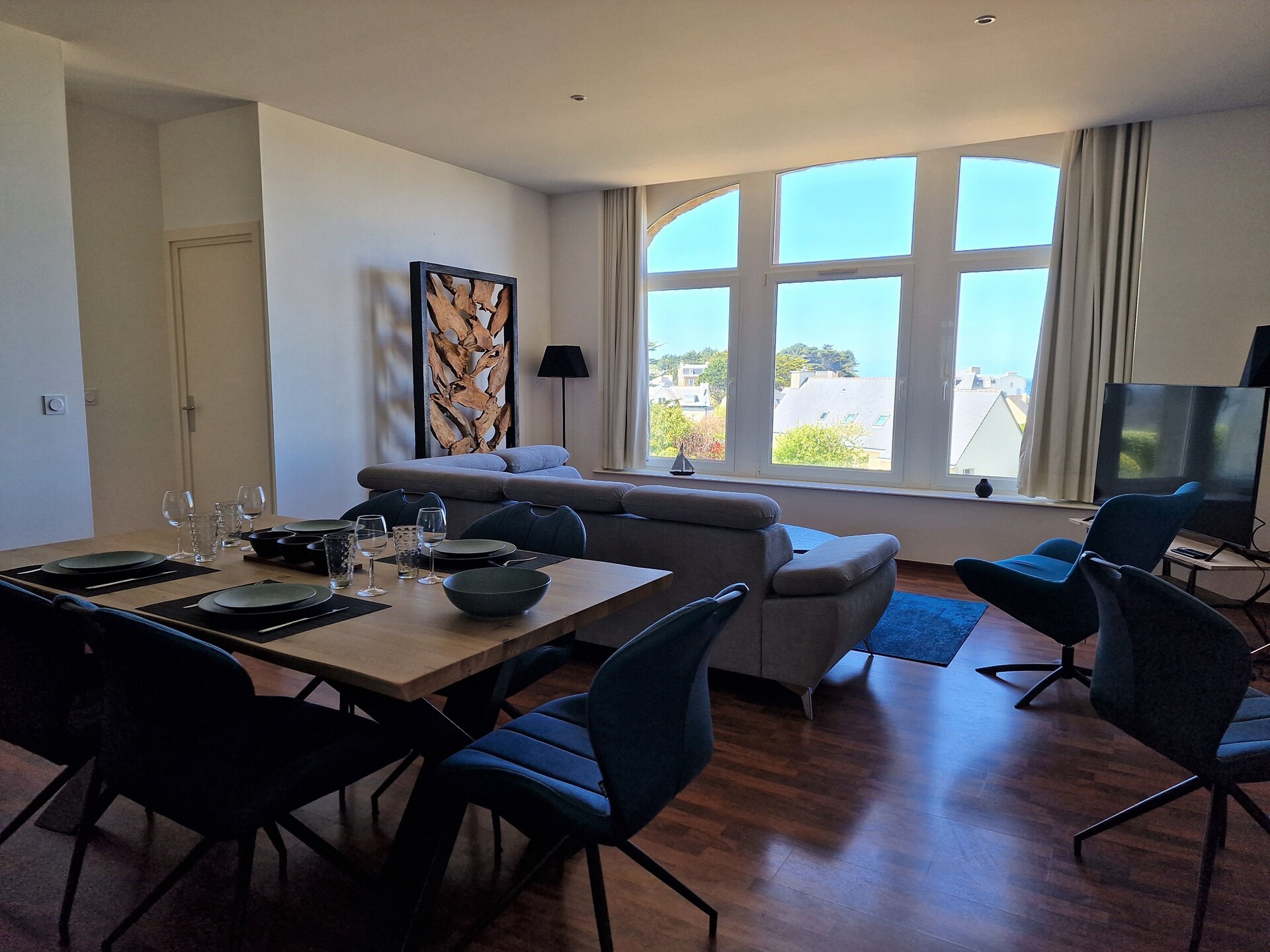 Licht appartement met zeezicht op de heuvels van Primel, vlakbij het strand - foto 3