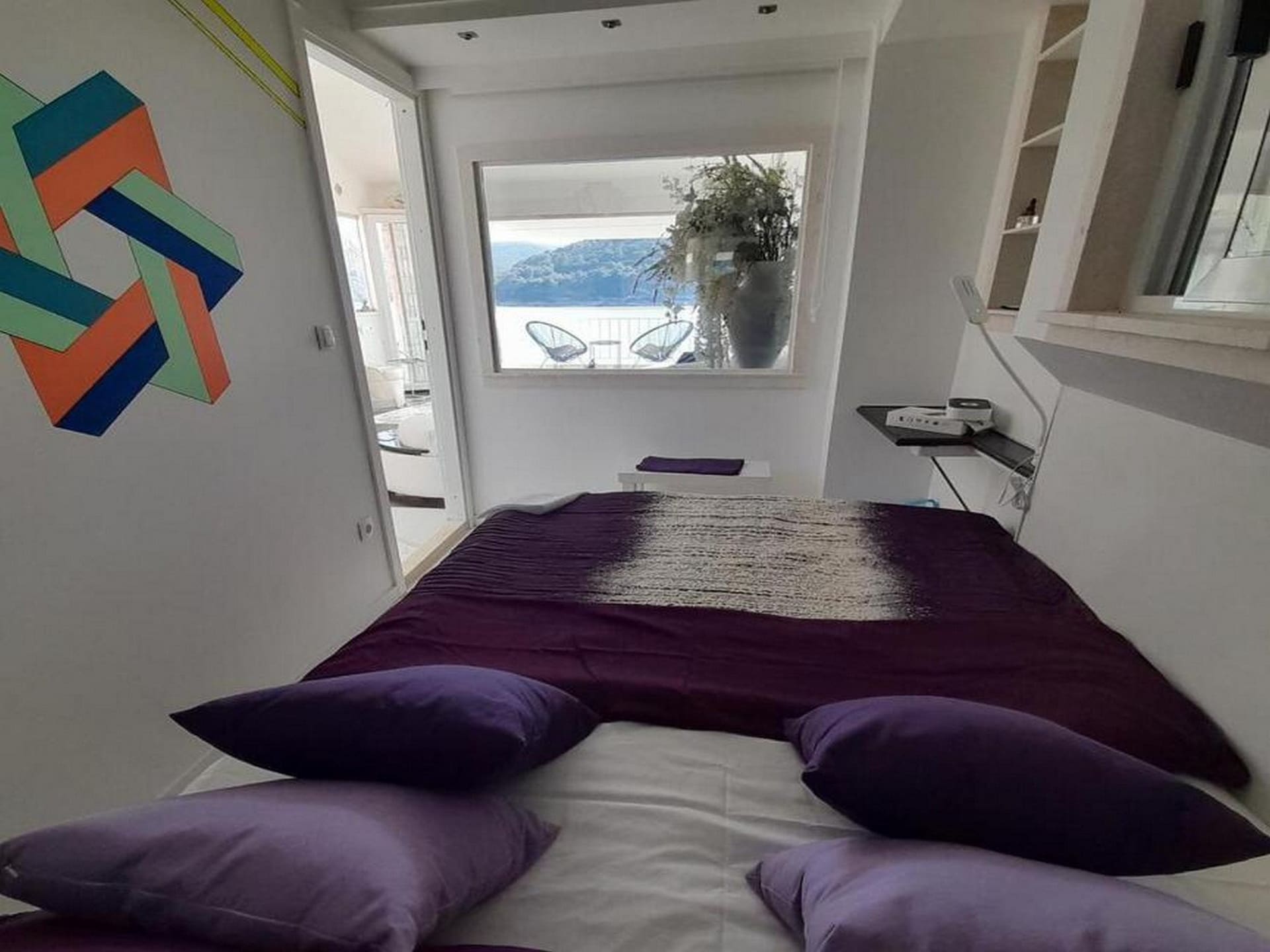 Appartement OM: Zeezicht & Balkon op 20m van het Strand in Povlja, Brač - foto 3
