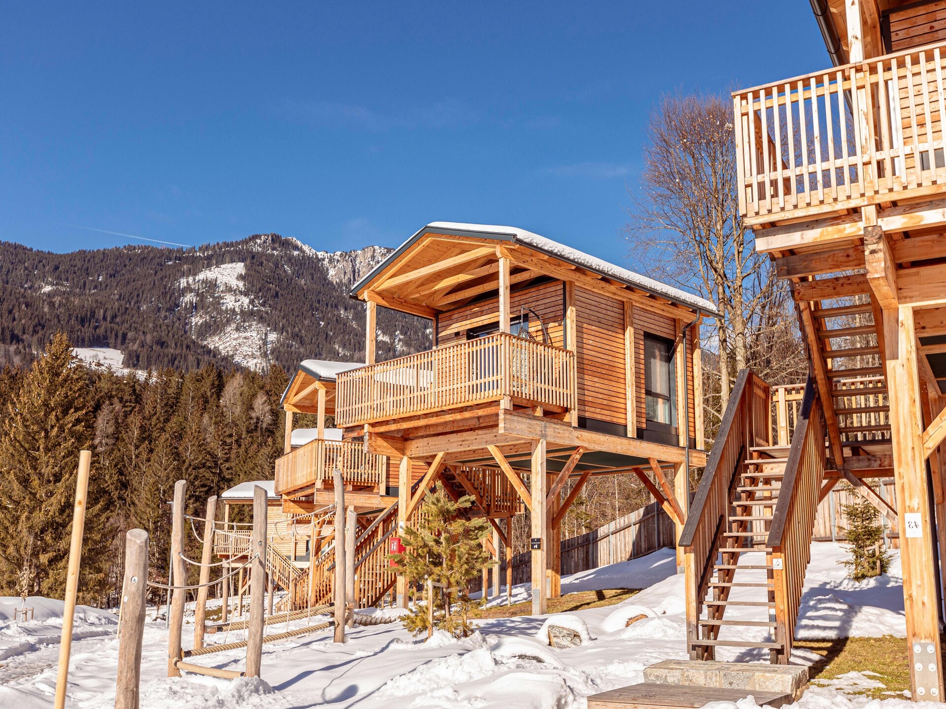 Boomhut in autovrij resort Nassfeld bij skigebied Vorhegg, 3 personen - foto 8