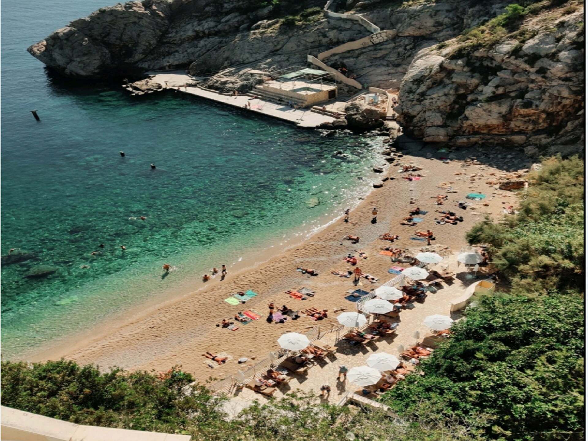 Dubrovnik kamer met zeezicht en gedeeld terras op loopafstand van strand - foto 21