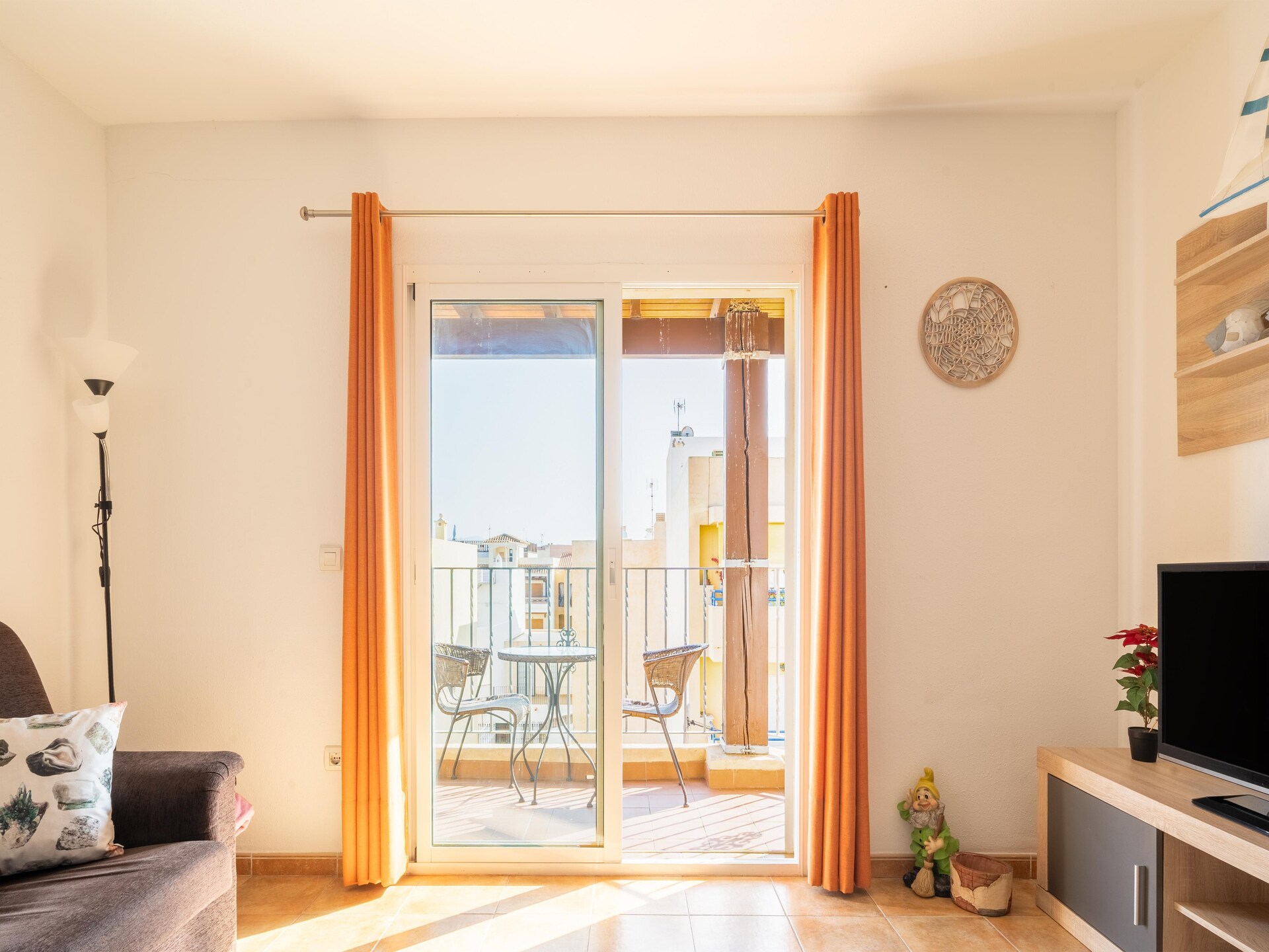 Licht appartement met zeezicht in Villaricos, 500m van Dolores-strand - foto 14