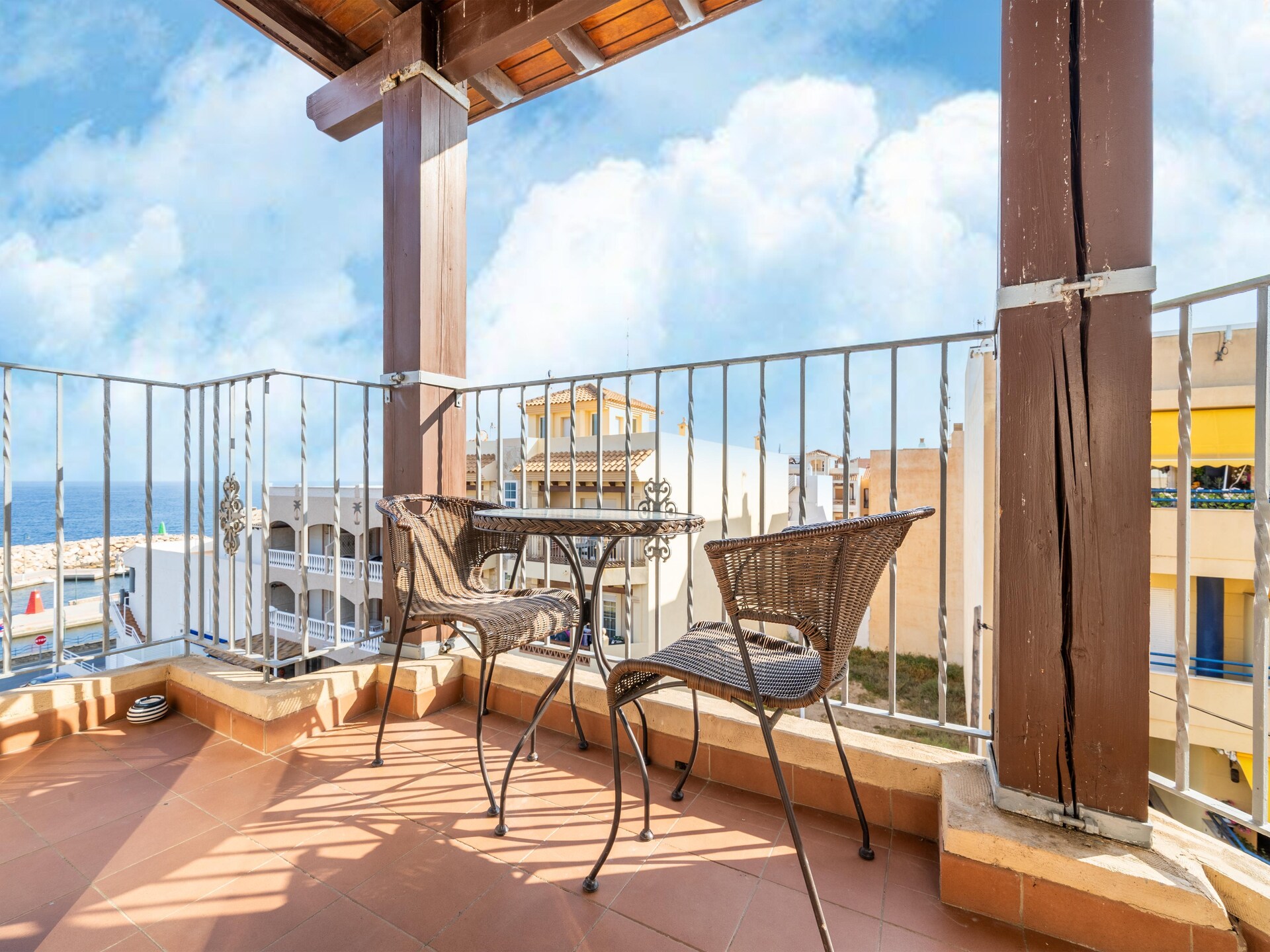 Licht appartement met zeezicht in Villaricos, 500m van Dolores-strand - foto 7