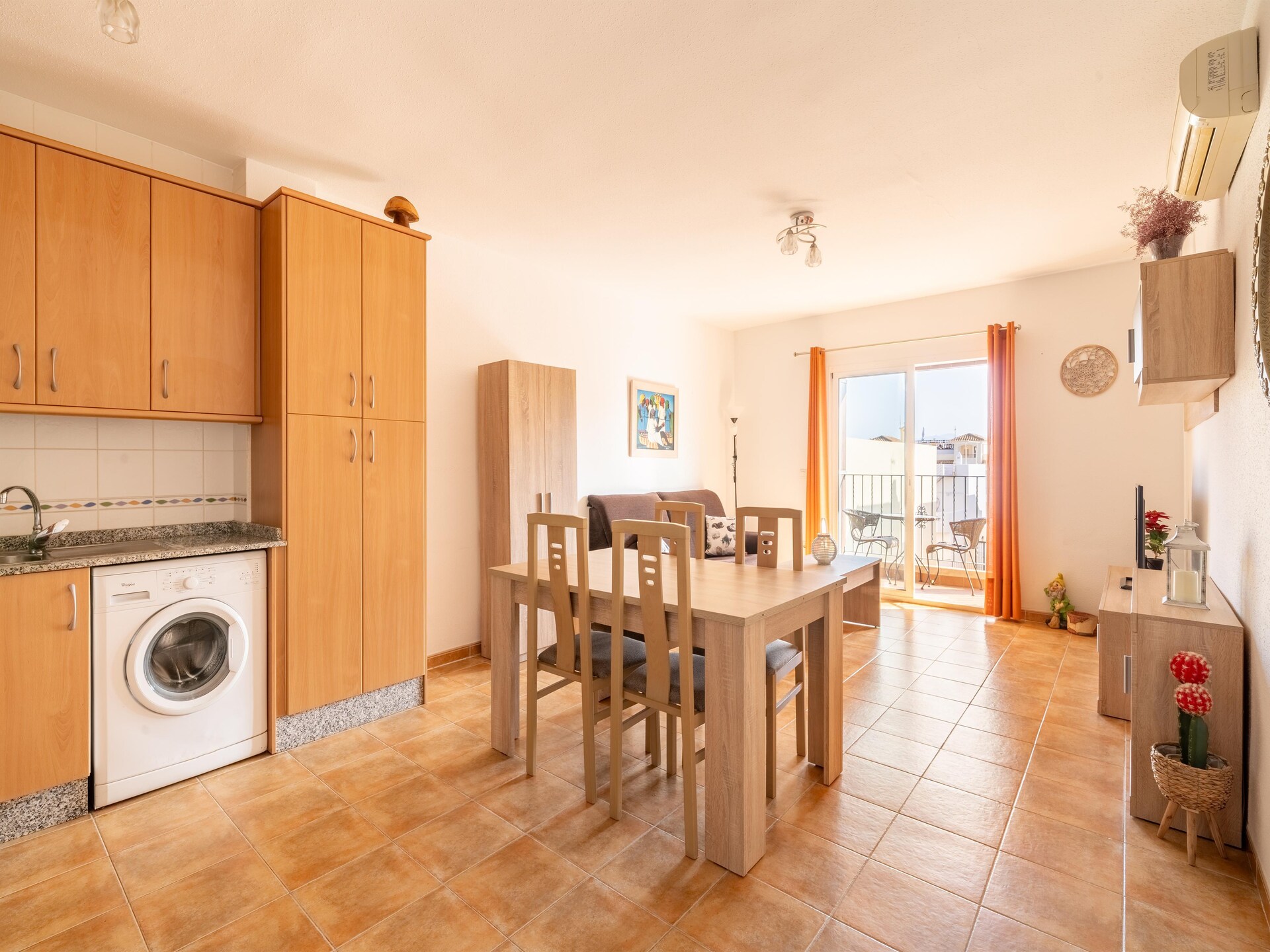 Licht appartement met zeezicht in Villaricos, 500m van Dolores-strand - foto 19