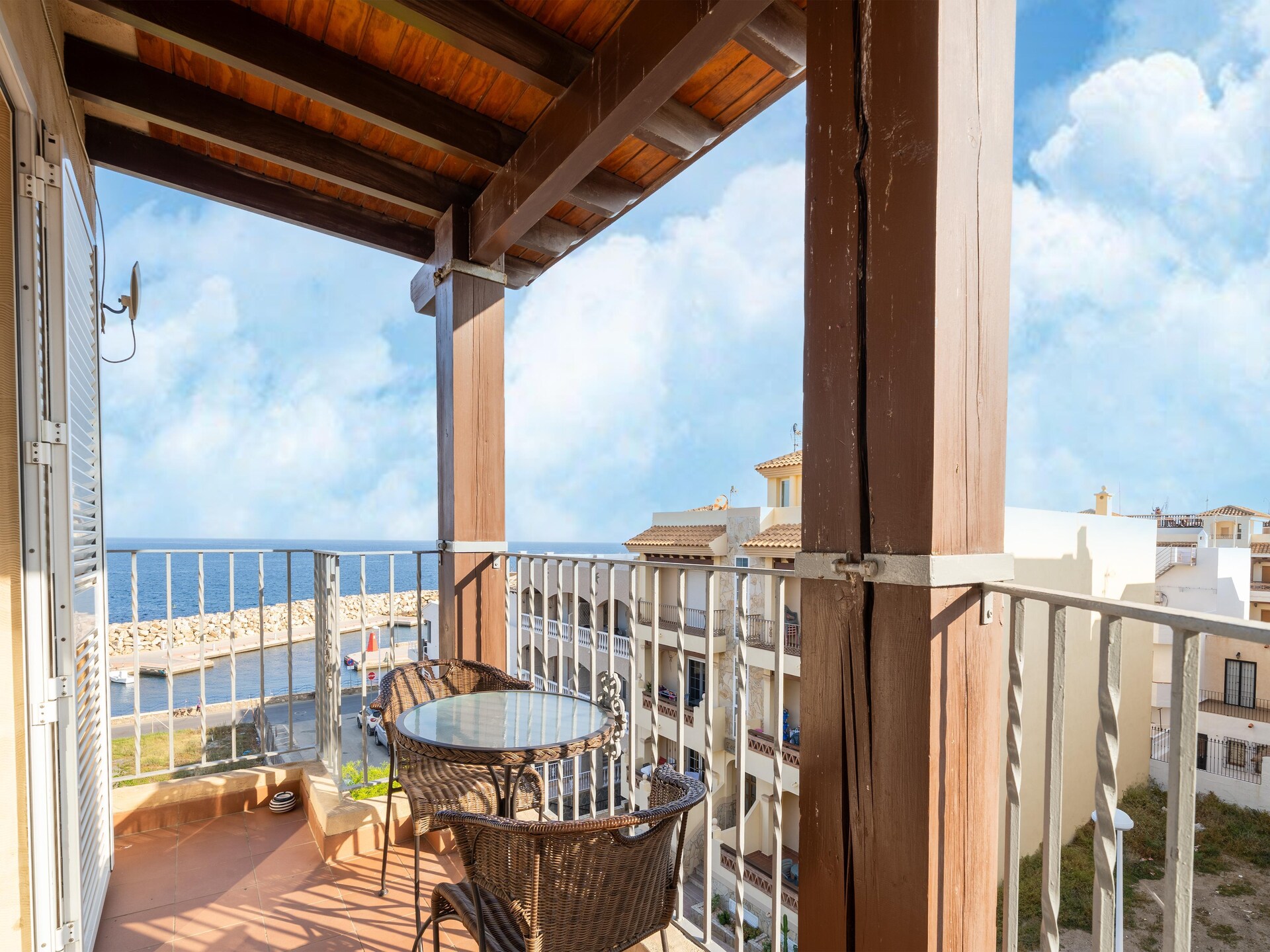 Licht appartement met zeezicht in Villaricos, 500m van Dolores-strand - foto 1