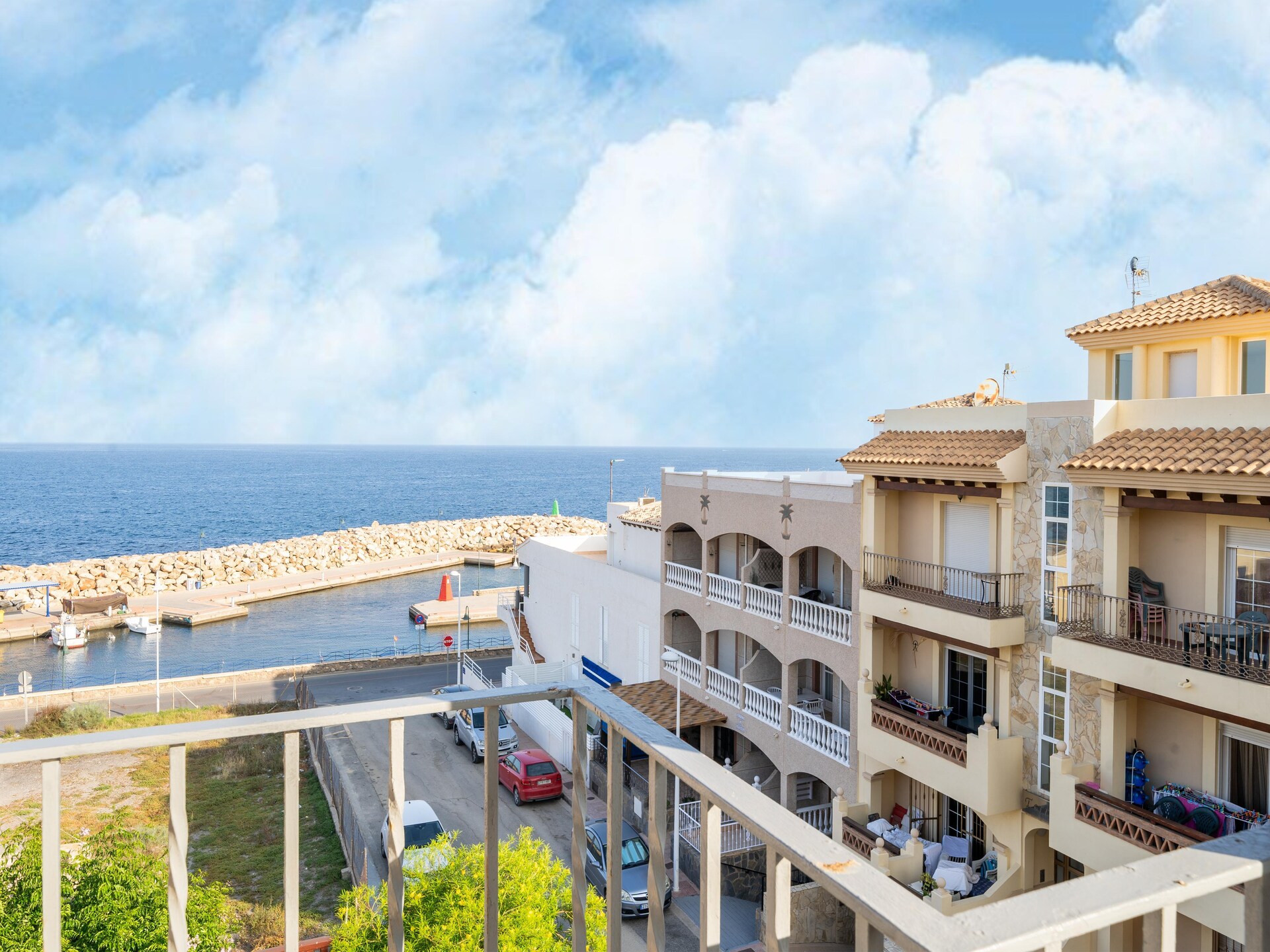 Licht appartement met zeezicht in Villaricos, 500m van Dolores-strand - foto 9