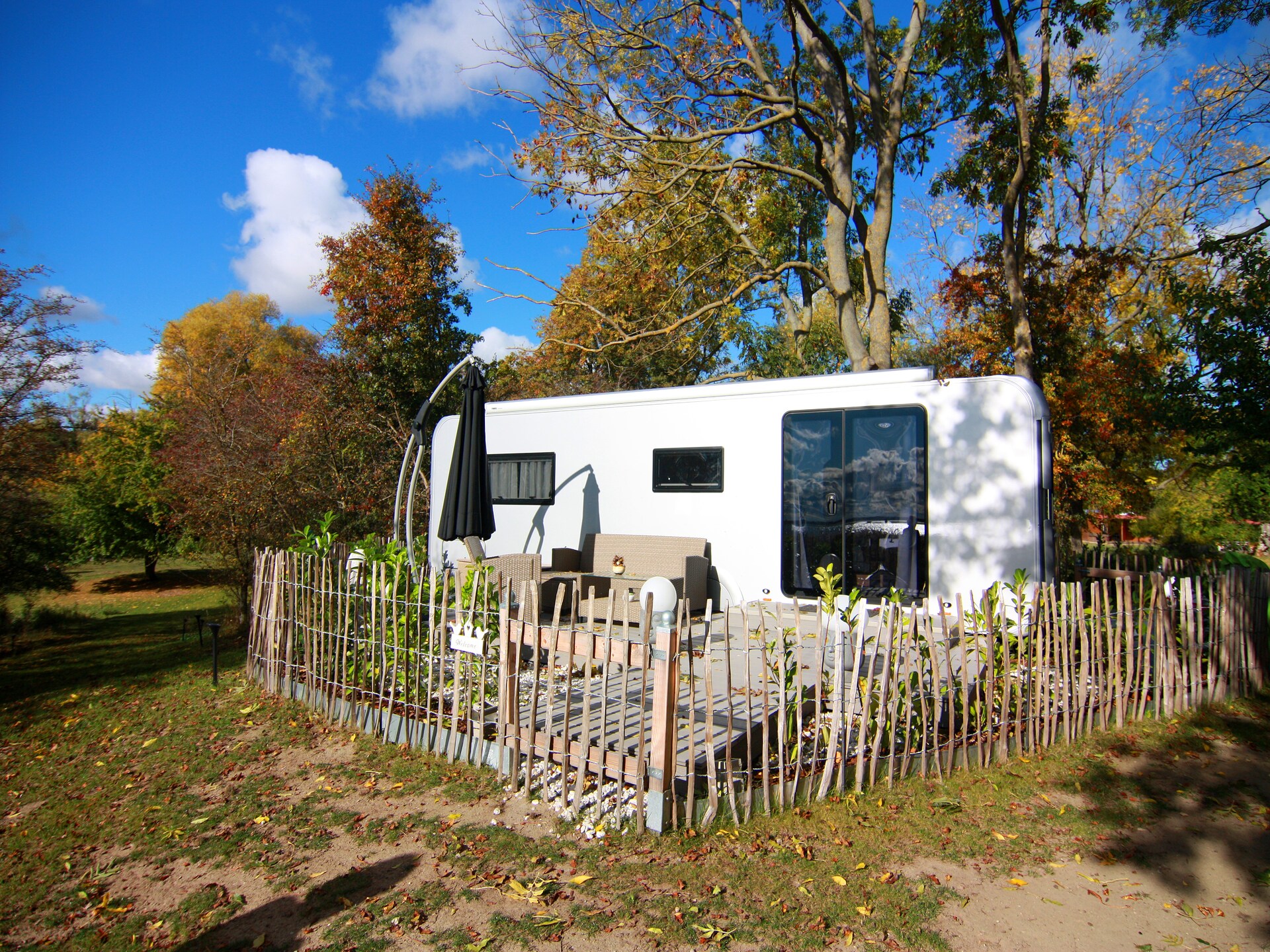Glamping stacaravan Dreamer met uitzicht op het Achterwasser - foto 27