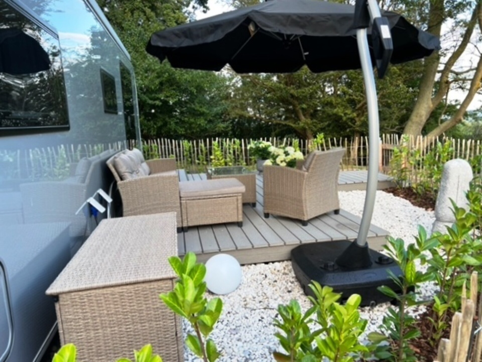 Glamping stacaravan Dreamer met uitzicht op het Achterwasser - foto 3