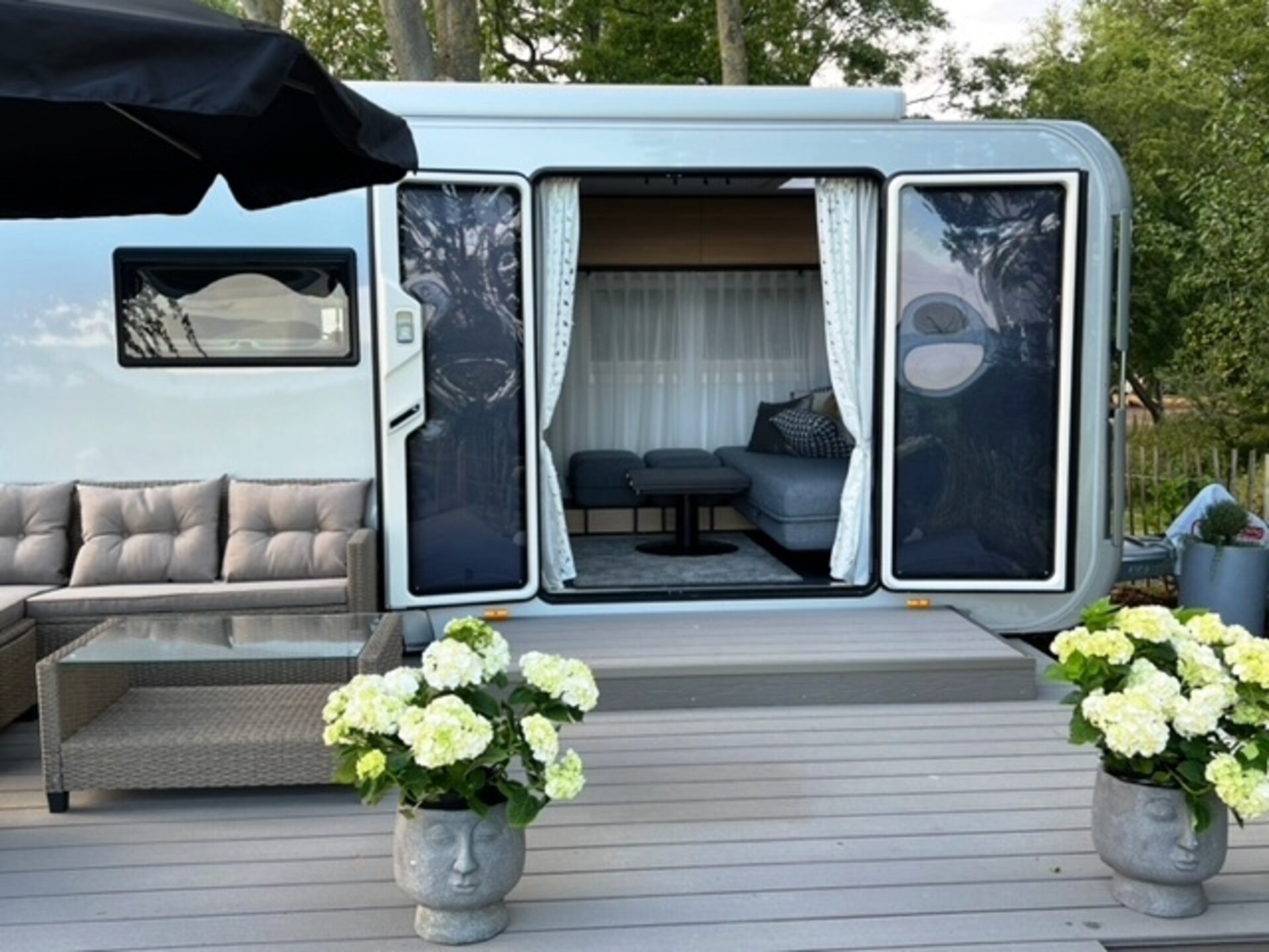 Glamping stacaravan Dreamer met uitzicht op het Achterwasser - foto 5