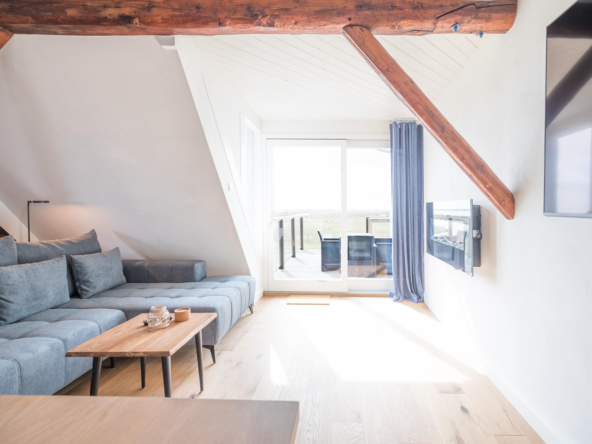 Appartement aan de Arlau Schleuse met weids uitzicht over natuurreservaat Beltringharder Koog - foto 8