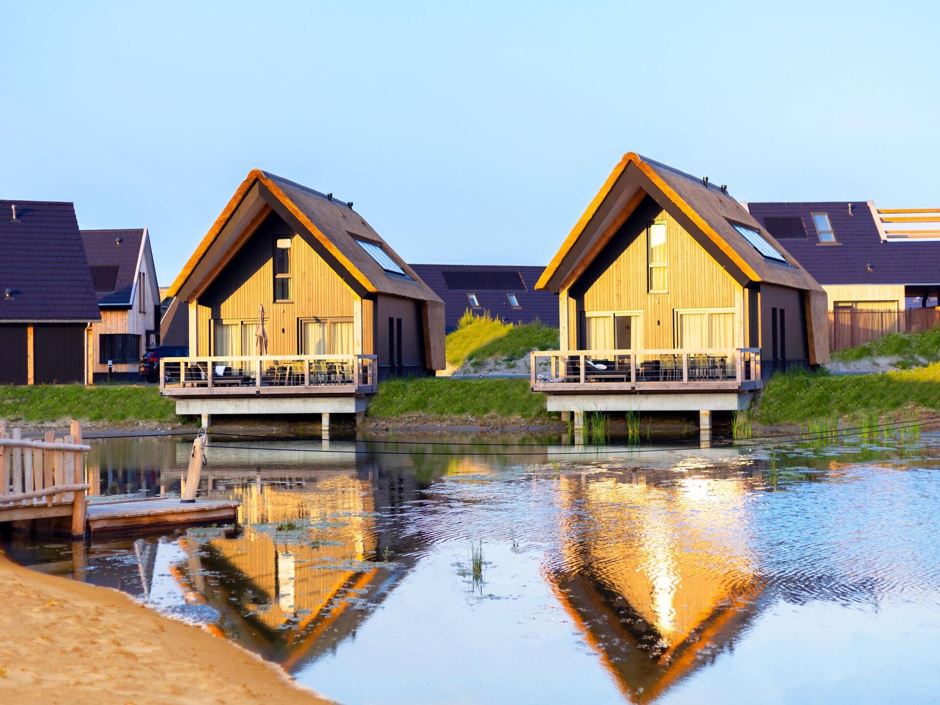 Modern vakantiehuis aan de kreek, 1,2 km van zee in Resort Nieuwvliet-Bad - foto 30