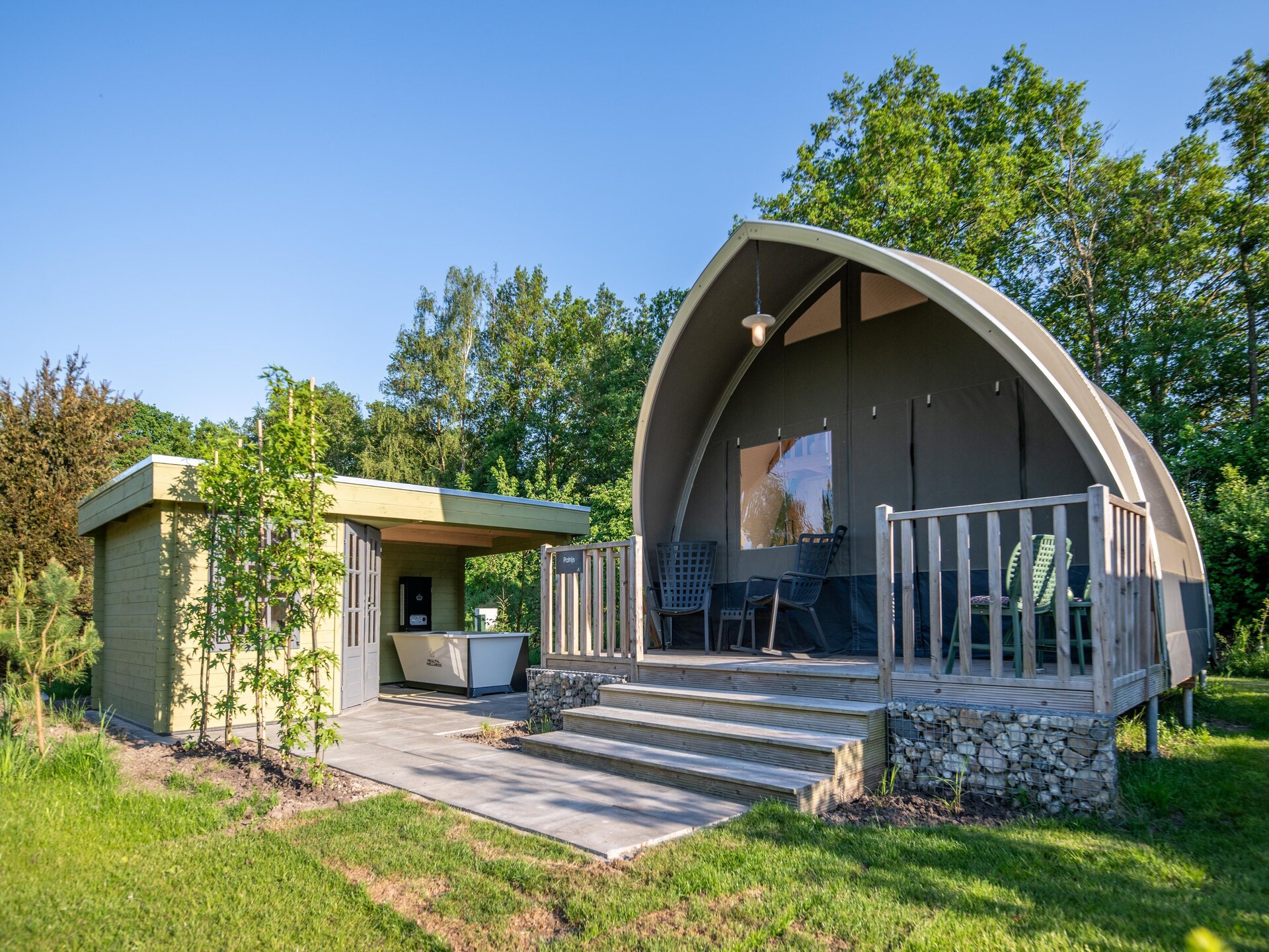 Tentlodge Partijs Wellness met sauna en privébad voor 2 personen in Drenthe - foto 25