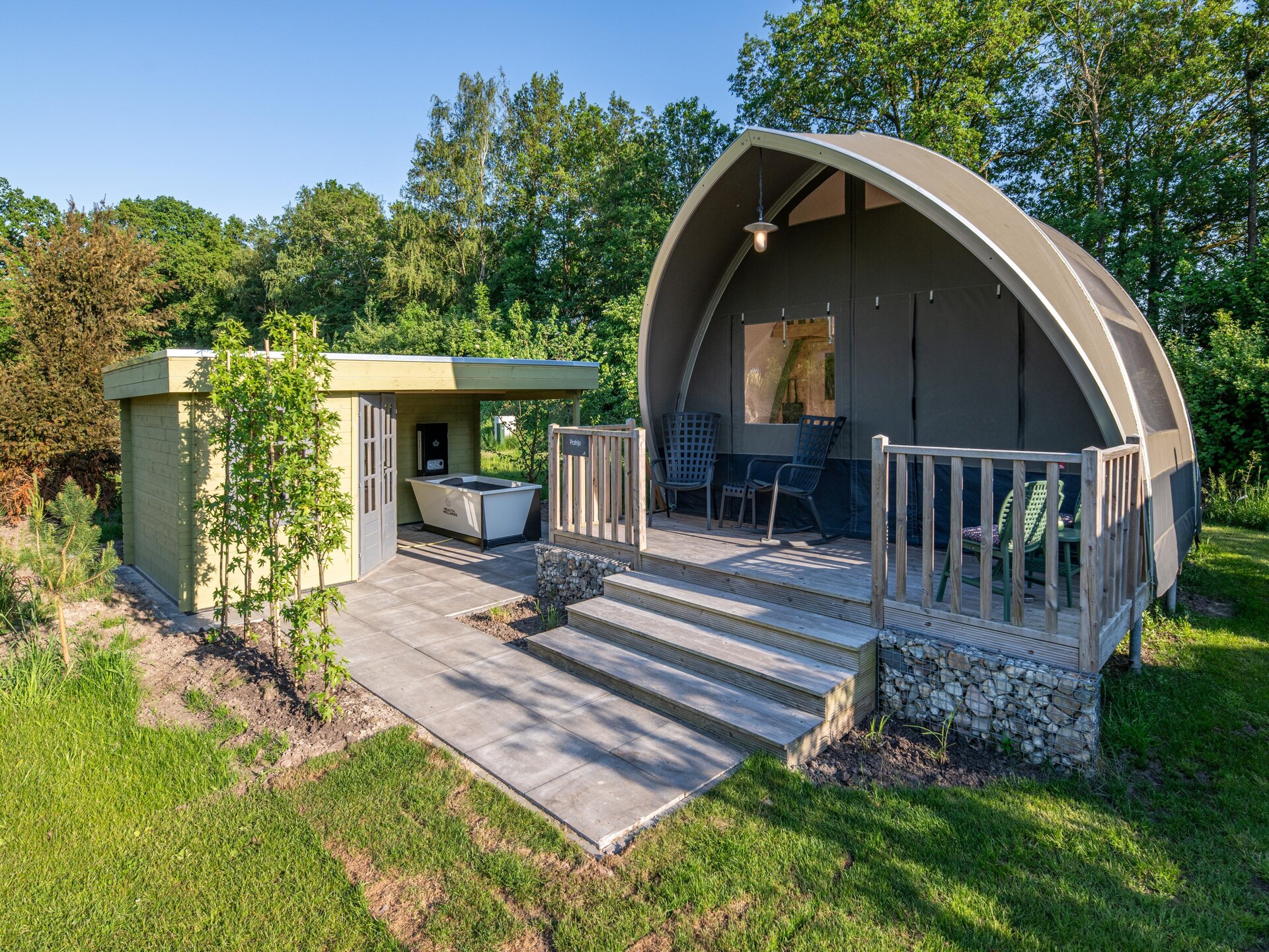 Tentlodge Partijs Wellness met sauna en privébad voor 2 personen in Drenthe - foto 33