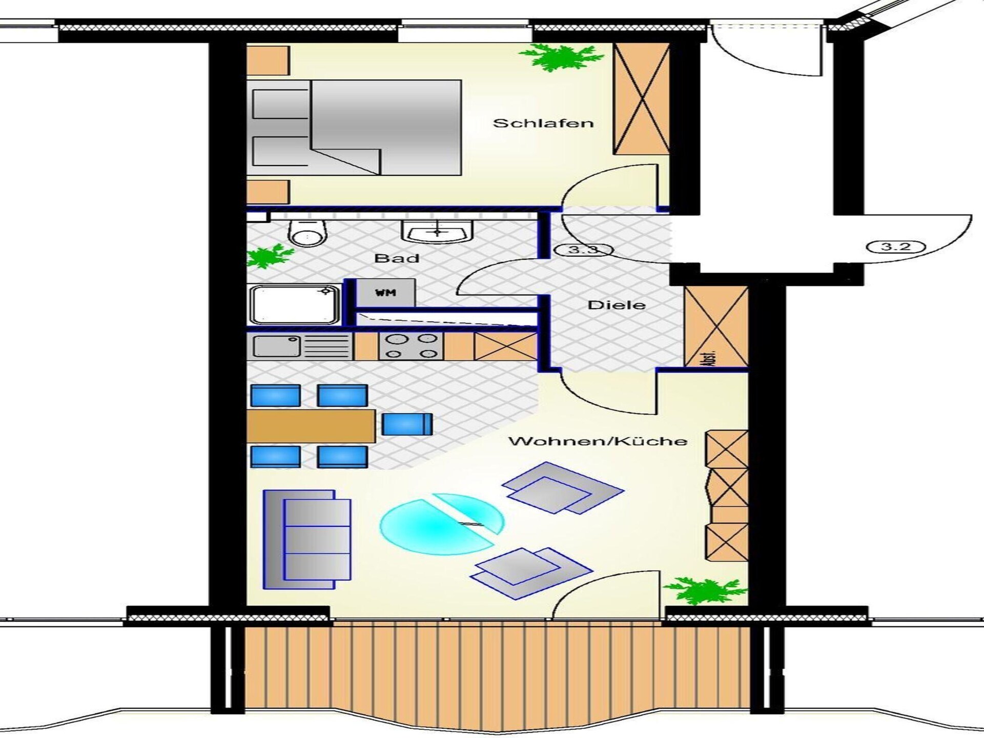 Appartement op de 3e verdieping aan de haven van Büsum met balkon en zeezicht - foto 15