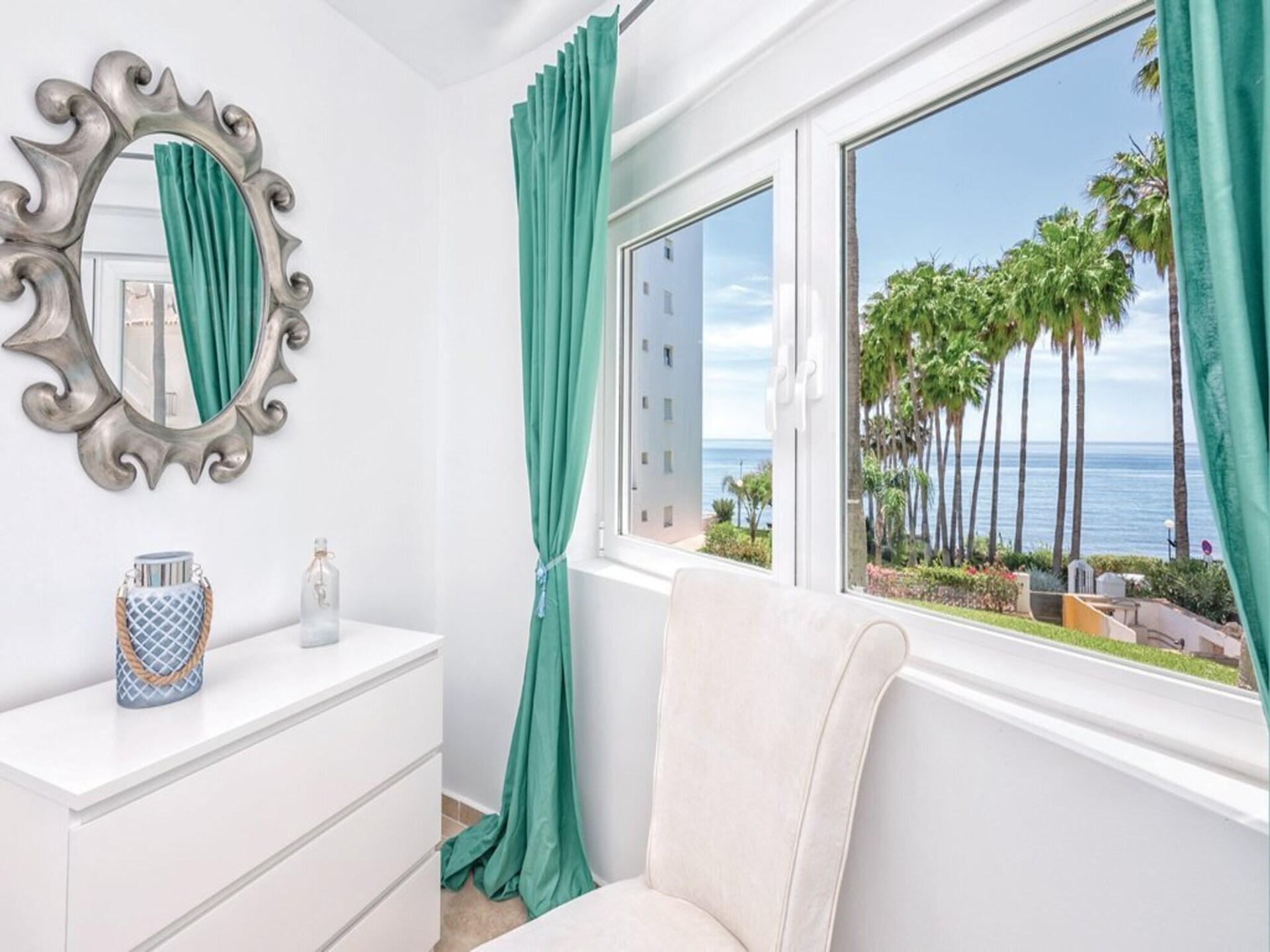 Perla de Algaida II: Elegant zeezicht appartement op 200m van het strand in Mijas - foto 14
