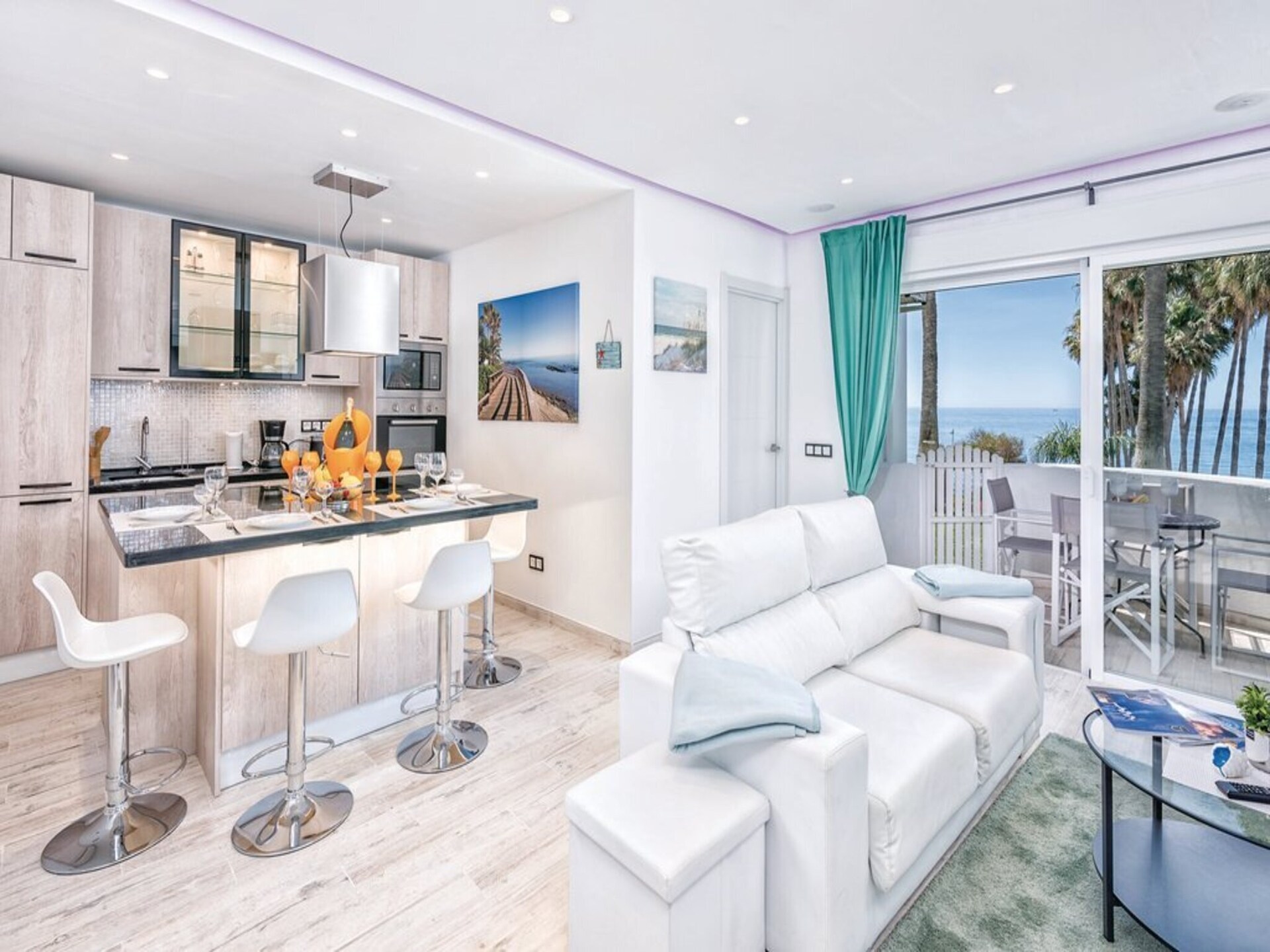 Perla de Algaida II: Elegant zeezicht appartement op 200m van het strand in Mijas - foto 9