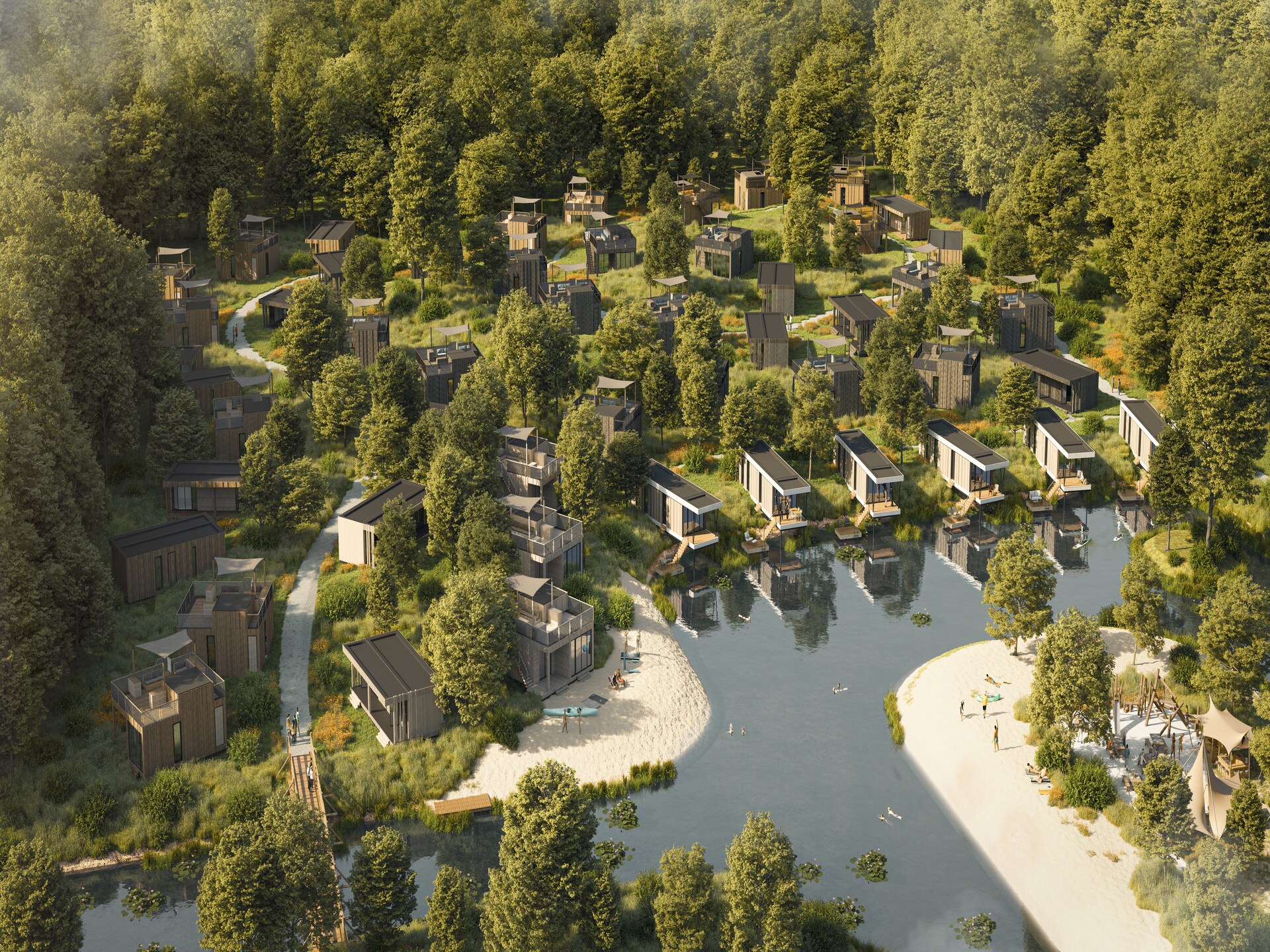 Luxe vakantiehuis met sterrenkijk-mezzanine en hottub in Zeewolde - foto 20