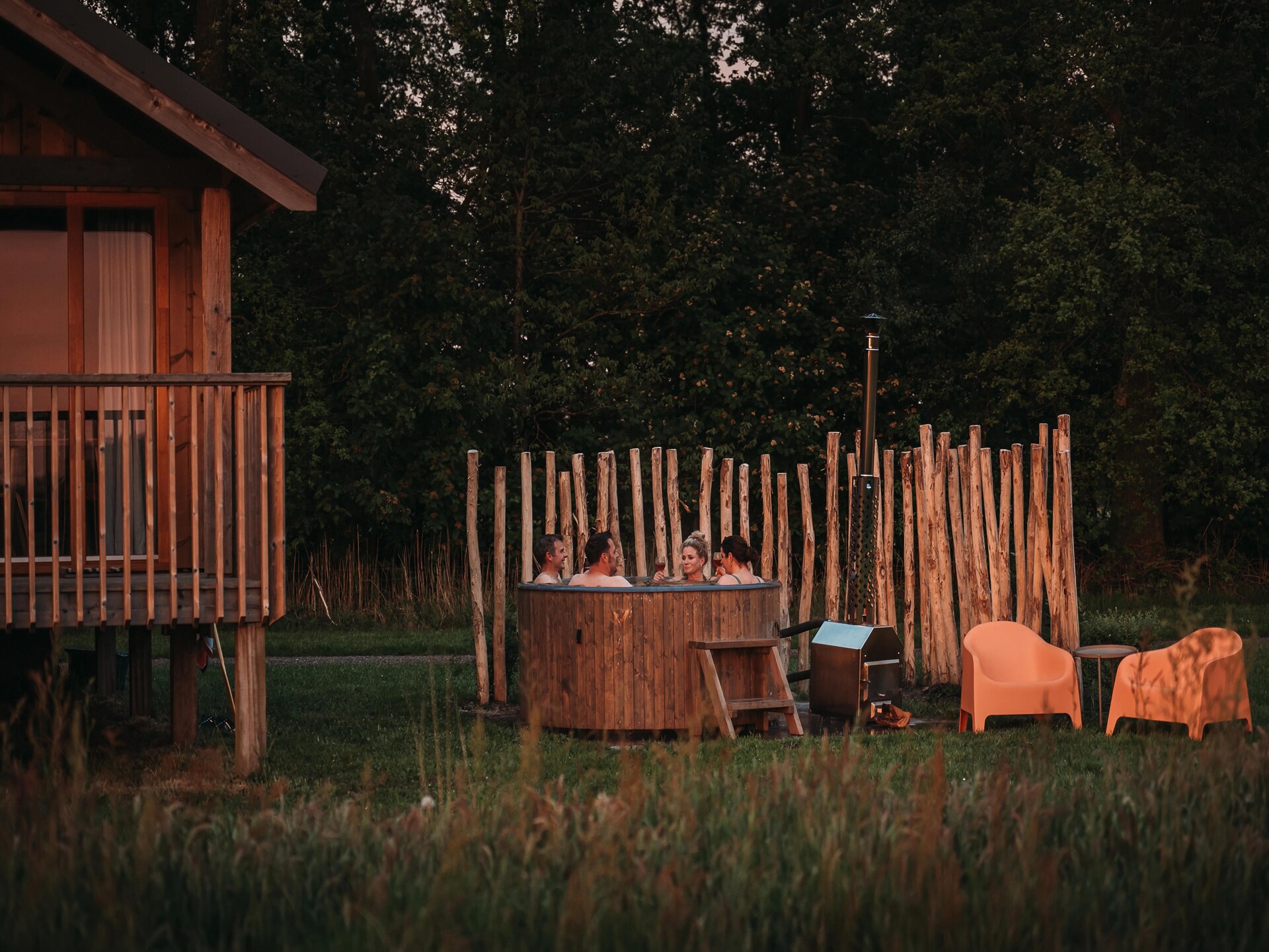 Wellness lodge met hottub aan de weilanden in Drenthe - foto 23