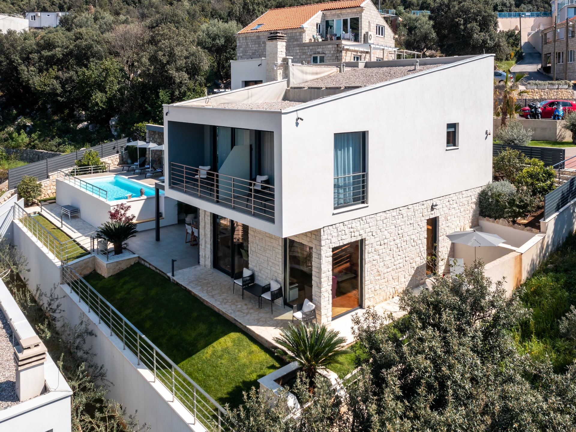 12-persoons villa met privézwembad aan het strand in Zaton - foto 36