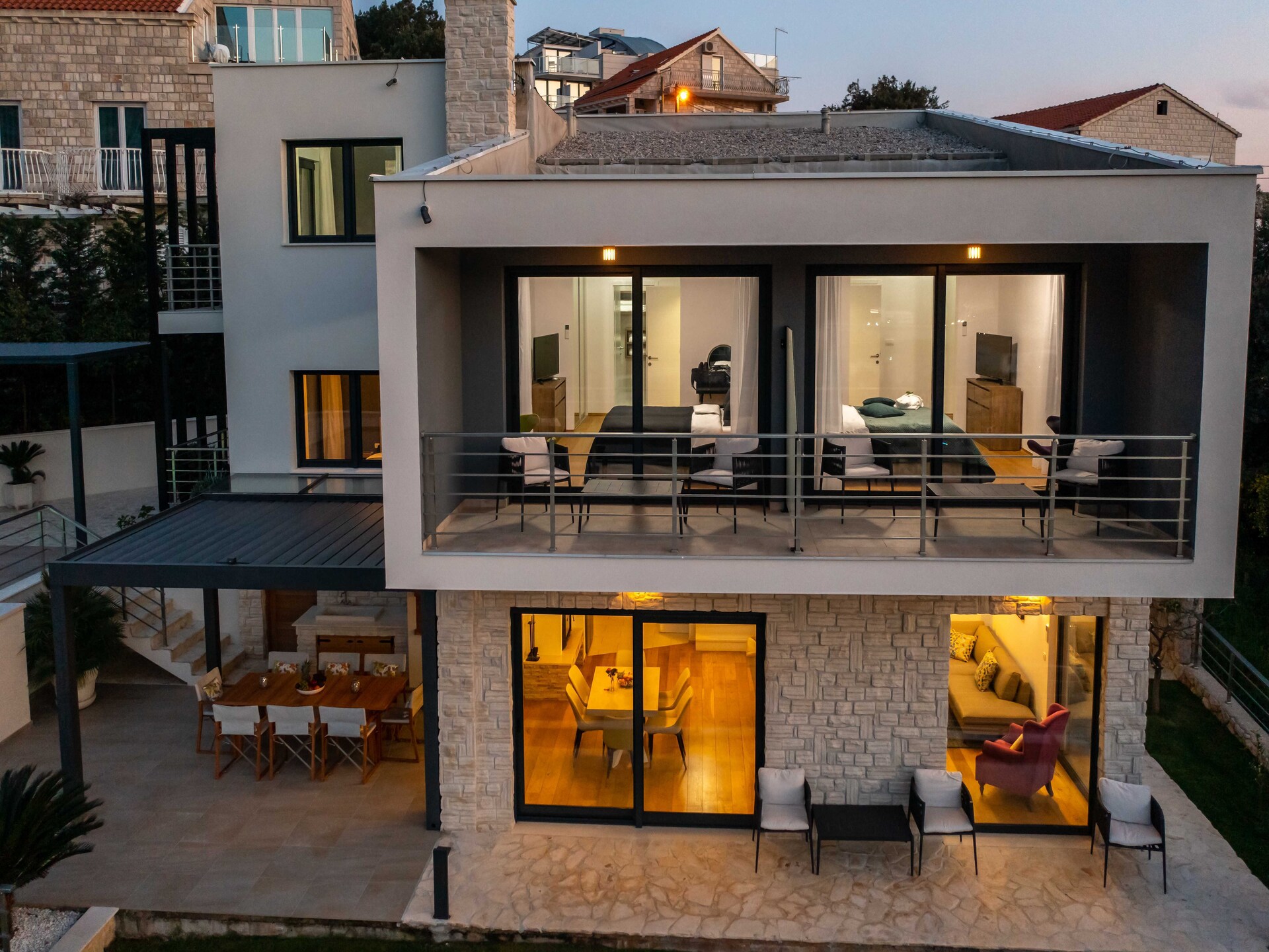 12-persoons villa met privézwembad aan het strand in Zaton - foto 32