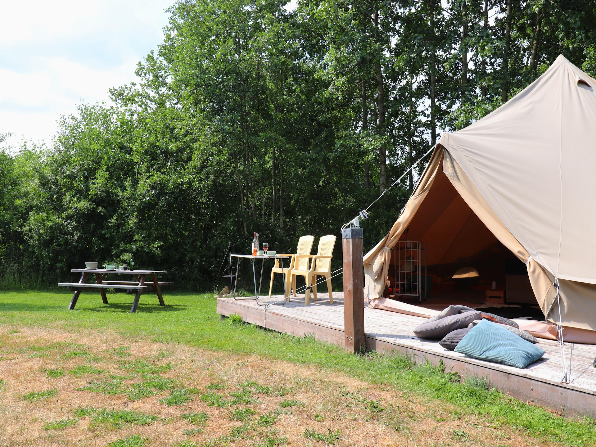 Twee sfeervolle bell tenten Kreas & Smuk in De Friese Wouden - foto 5