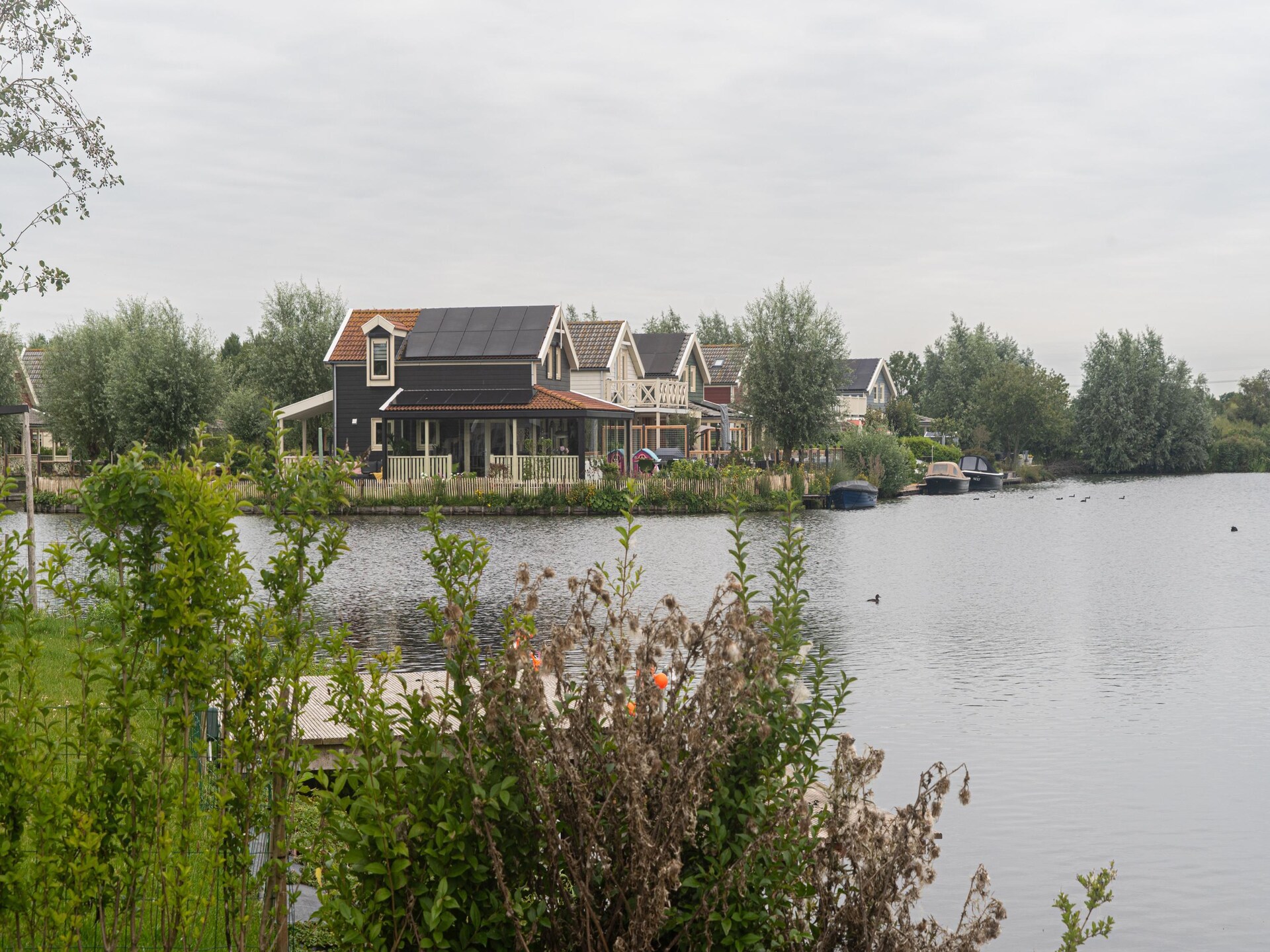 Lake view villa aan het water met zwem- en vissteiger in Bernisse - foto 27