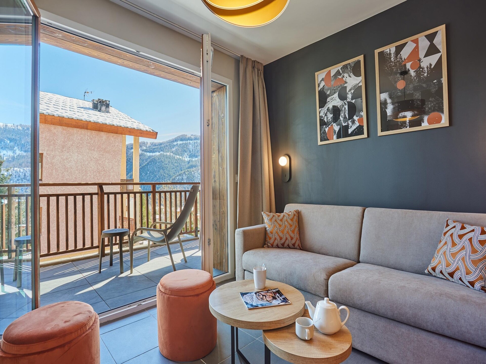 Modern appartement in Auron, vlakbij de piste met zwembad en sauna - foto 10