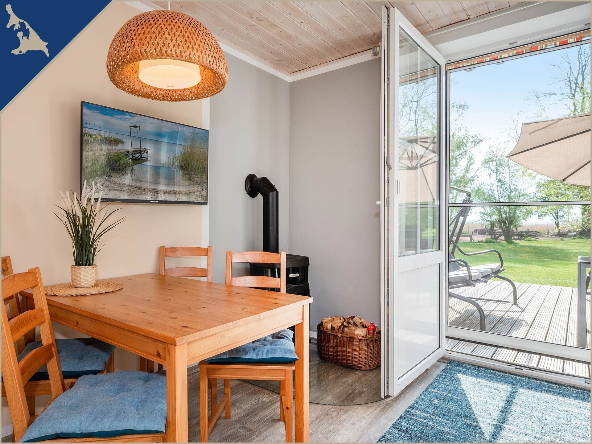 Modern appartement aan het Achterwasser met open haard, Lütow - foto 3