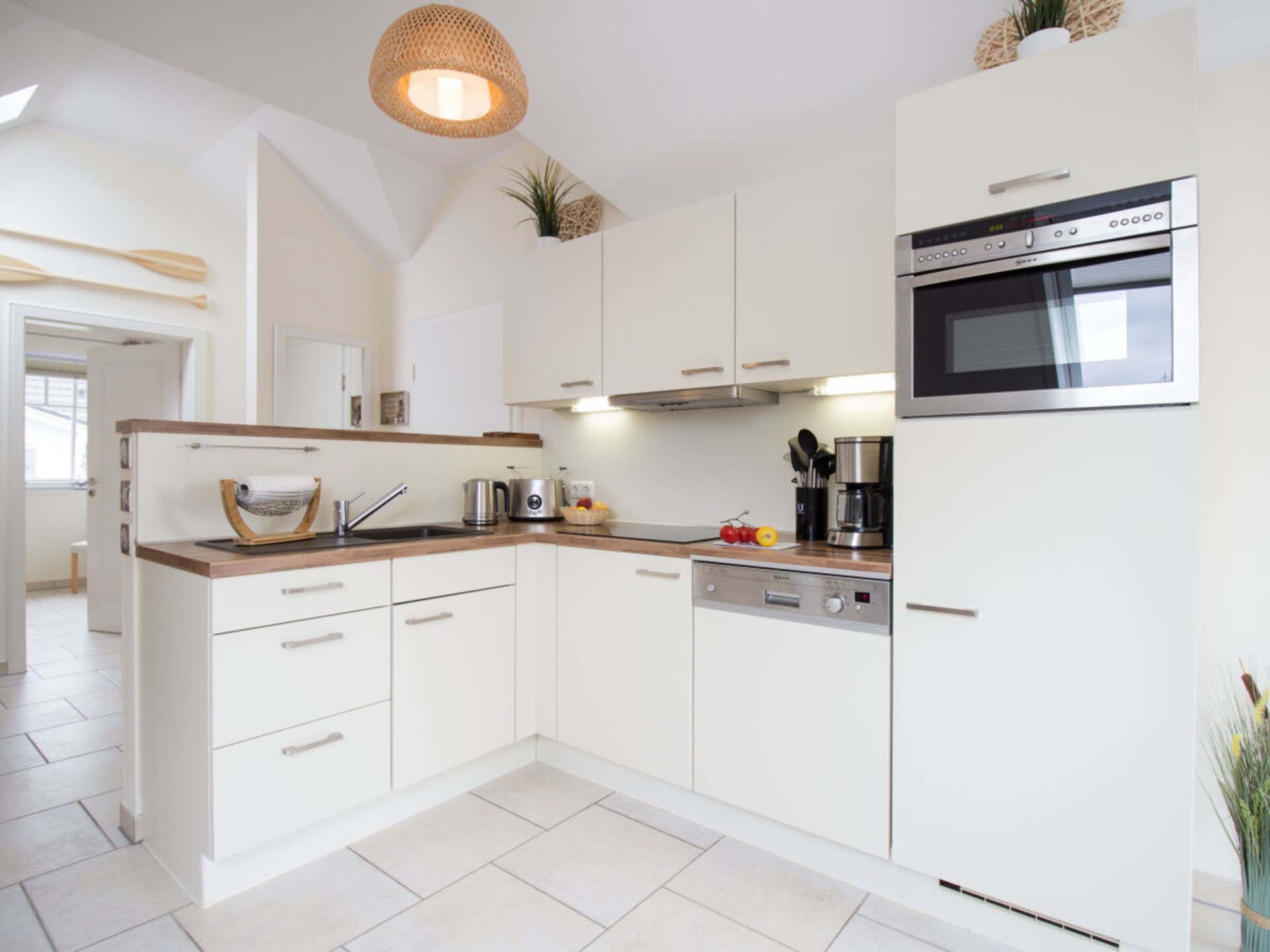 Licht appartement op 110 meter van strand in Zingst met balkon & open haard - foto 10