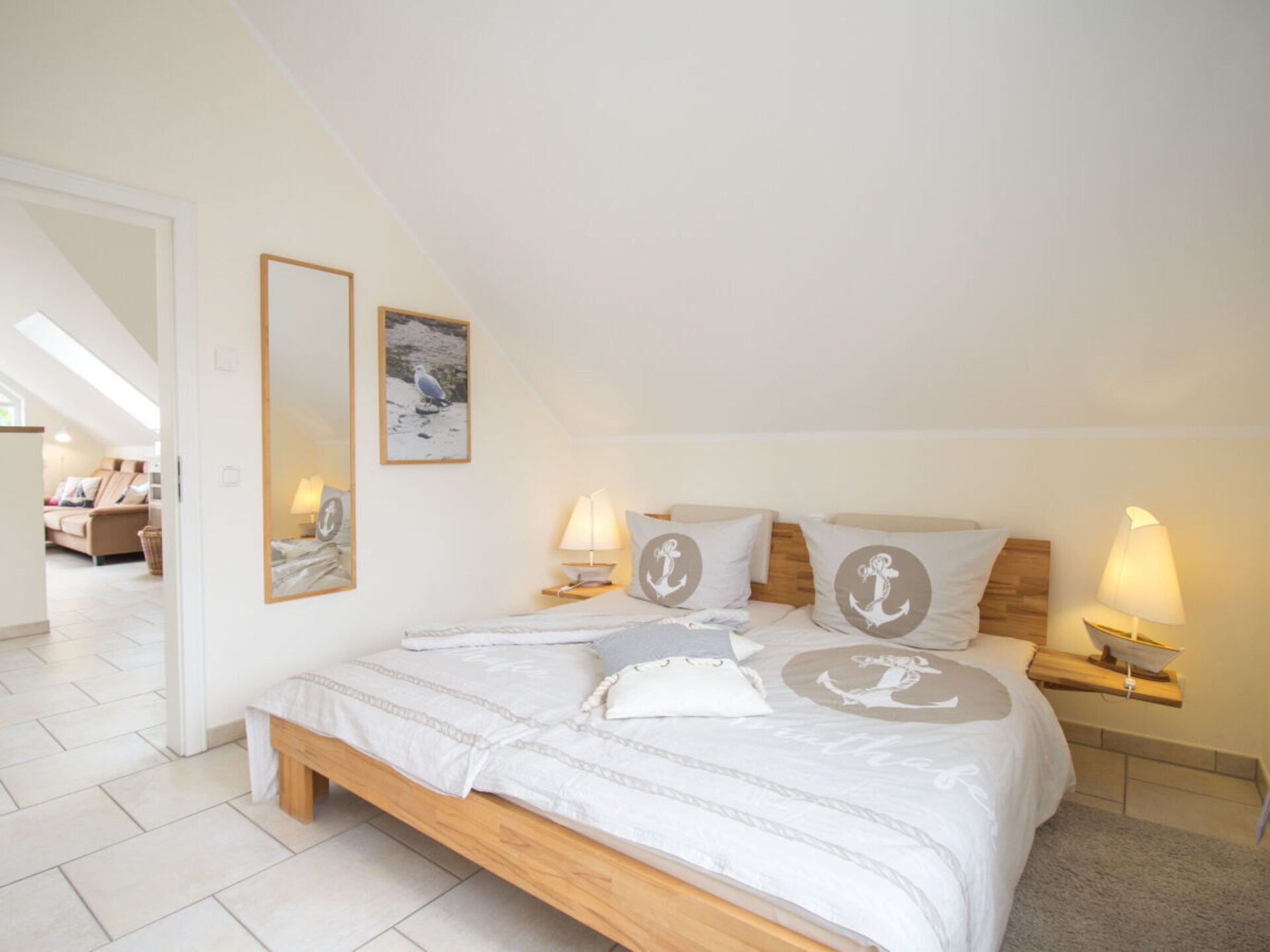 Licht appartement op 110 meter van strand in Zingst met balkon & open haard - foto 16