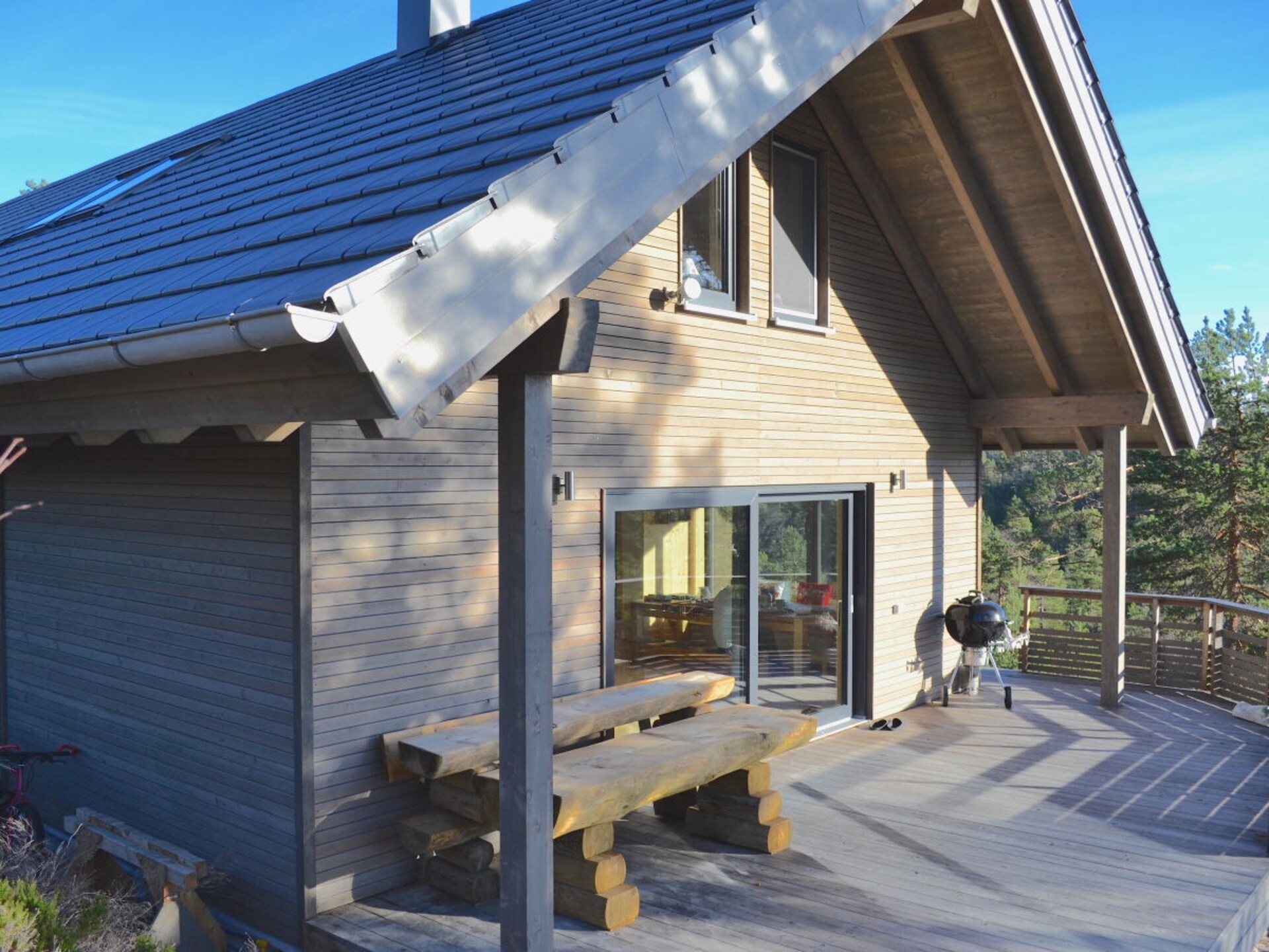 Modern vakantiechalet met sauna en kano aan zwemmeer in Zuid-Noorwegen - foto 1