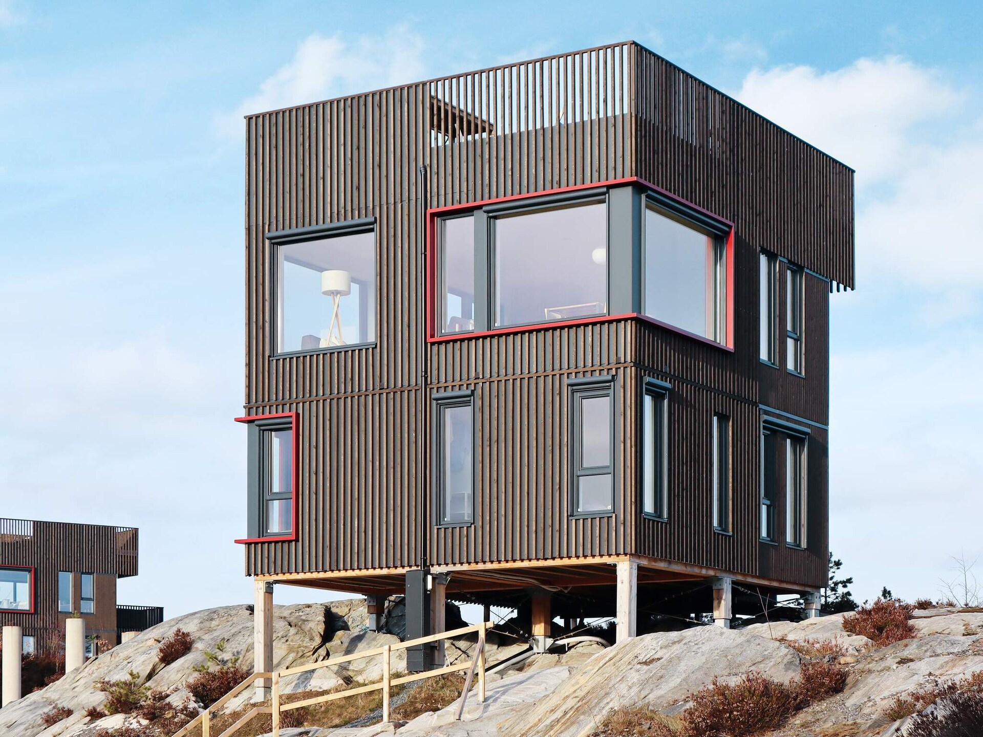 Modern vakantiehuis met panoramisch dakterras bij Søndeled - foto 7