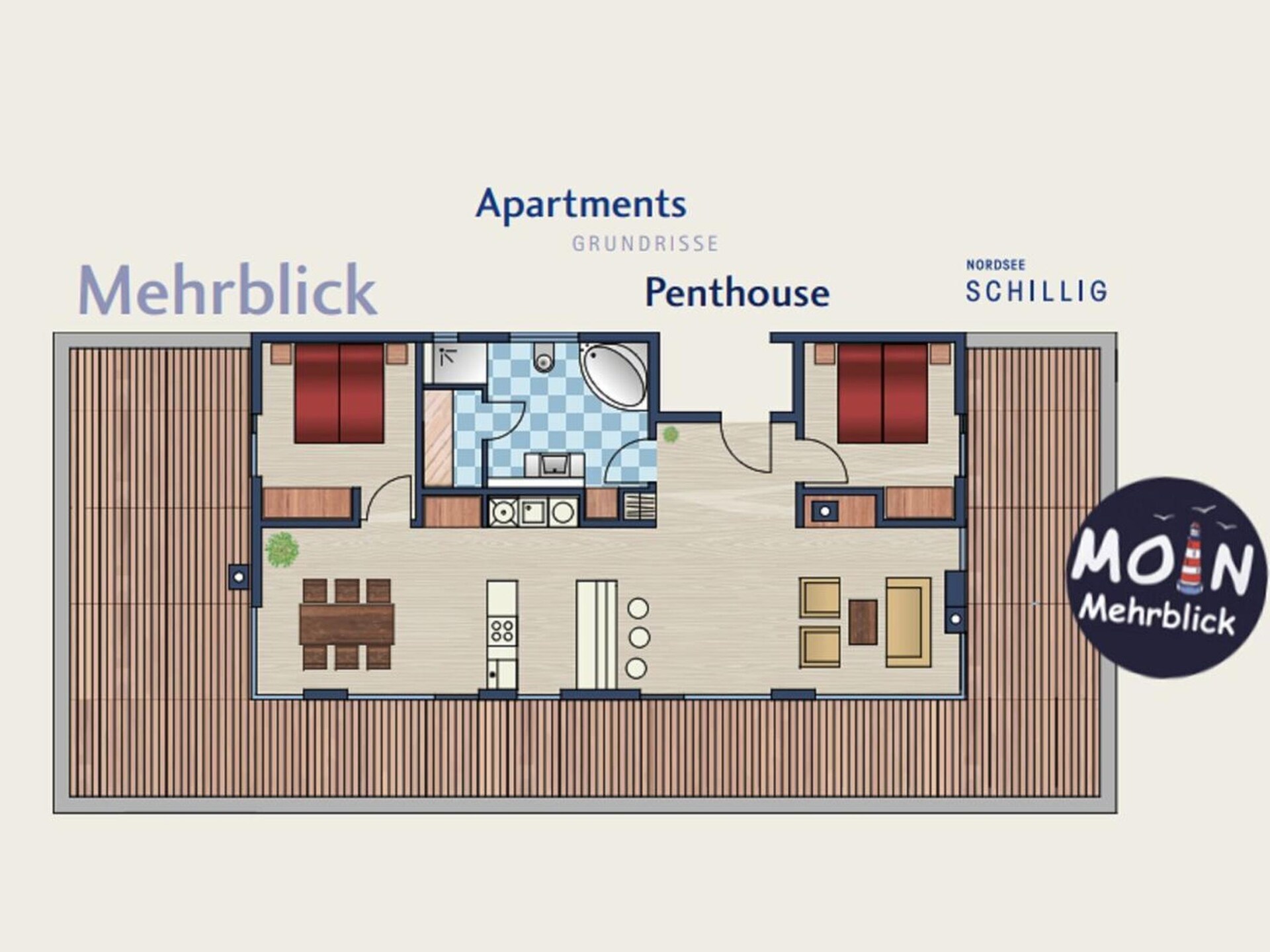 Exclusief penthouse in Schillig met zeezicht, groot dakterras en eigen sauna - foto 34