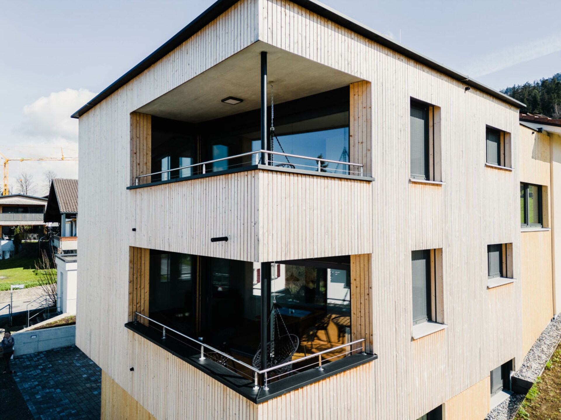 Rustiek appartement nabij de Bodensee met balkon en bergzicht in Hörbranz - foto 1