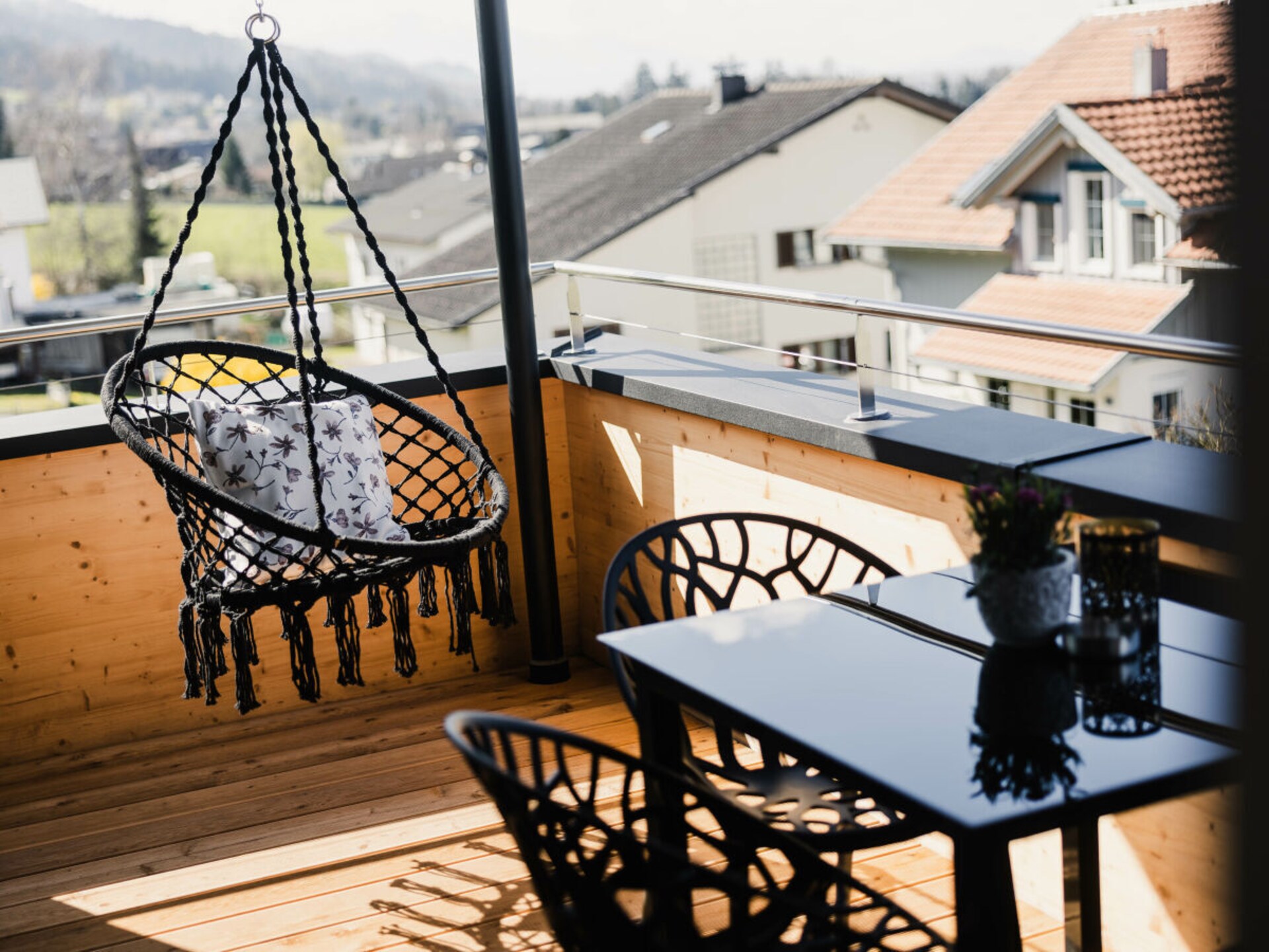 Rustiek appartement nabij de Bodensee met balkon en bergzicht in Hörbranz - foto 19