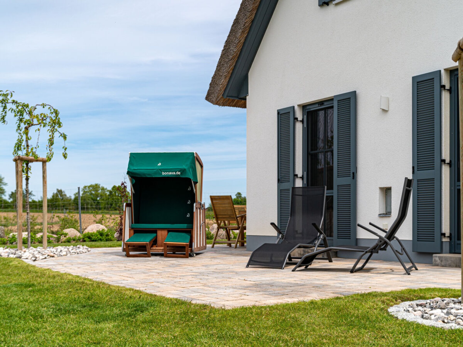 Exclusief rietgedekt vakantiehuis met sauna en zeezicht in Kramerhof - foto 3