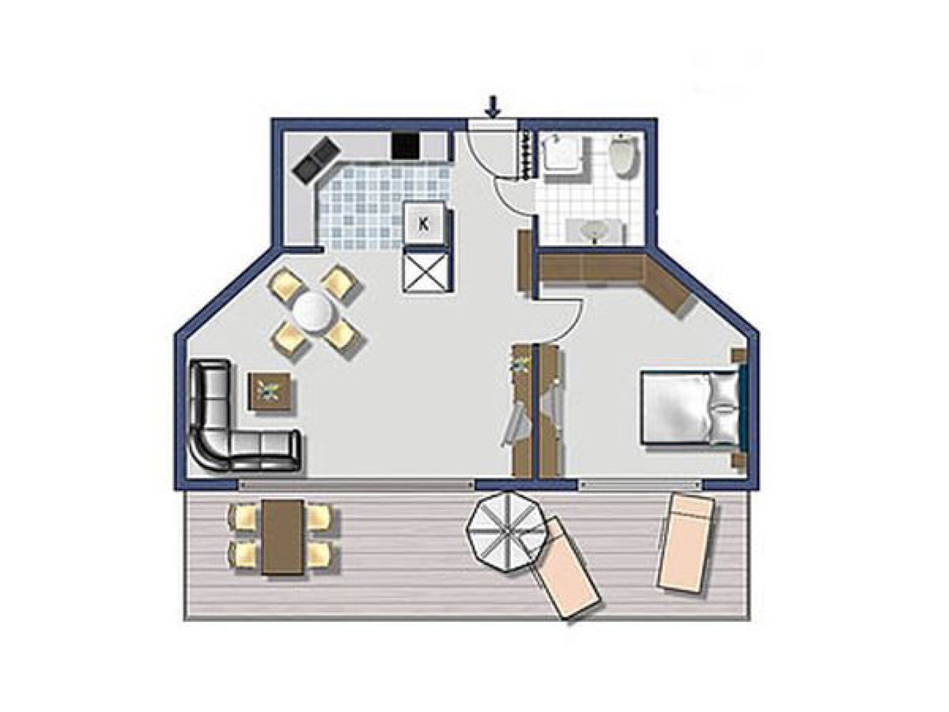 Licht appartement direct aan zee in Travemünde met terras en strandstoel - foto 22
