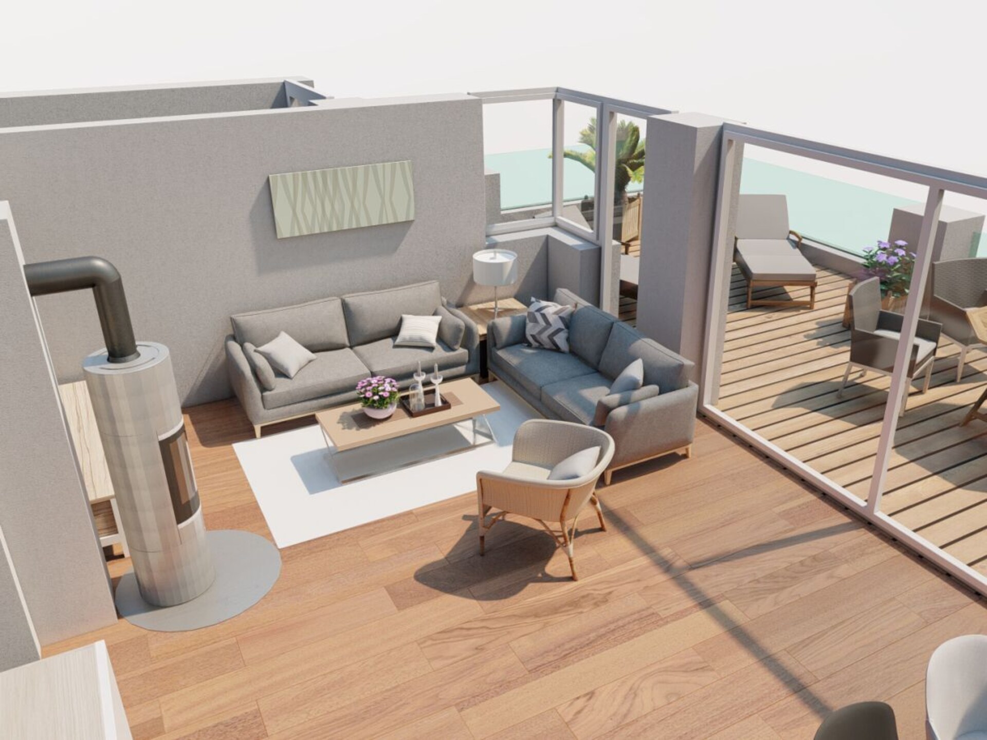 Licht modern duplexappartement met sauna en dakterras nabij zee - foto 28