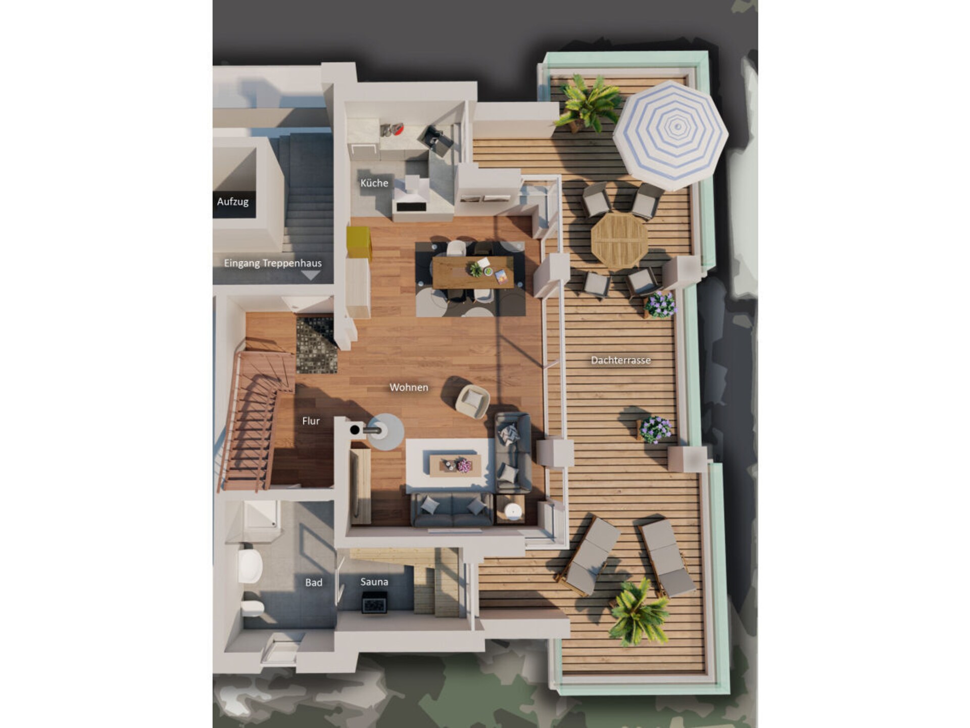 Licht modern duplexappartement met sauna en dakterras nabij zee - foto 35