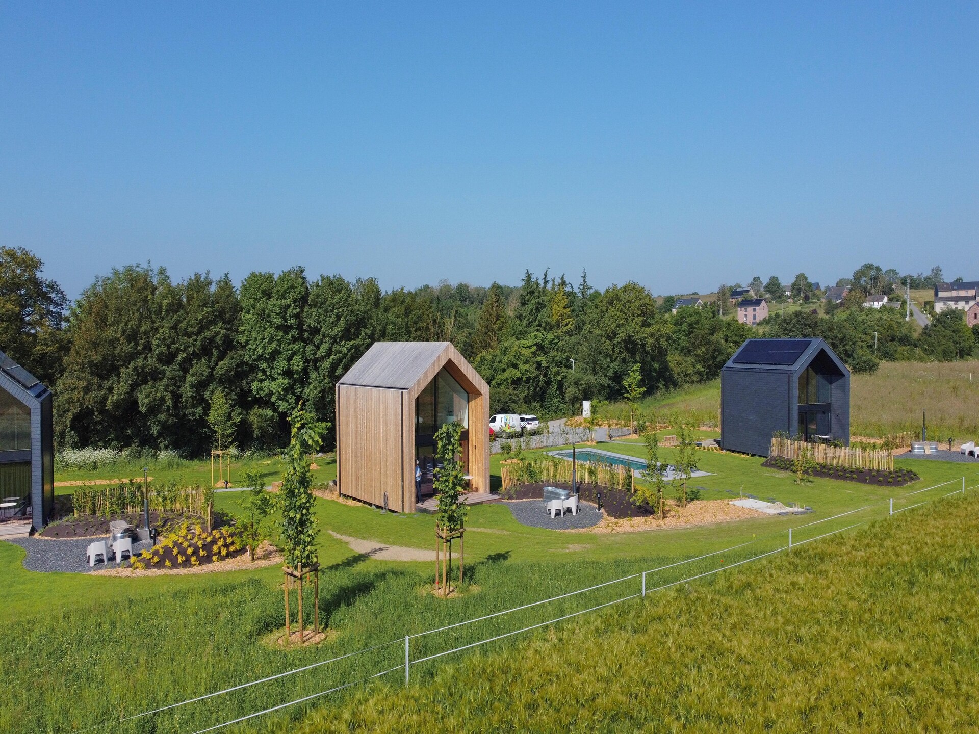 Romantische lodge met privé hottub en panoramisch uitzicht op de Ourthevallei - foto 7