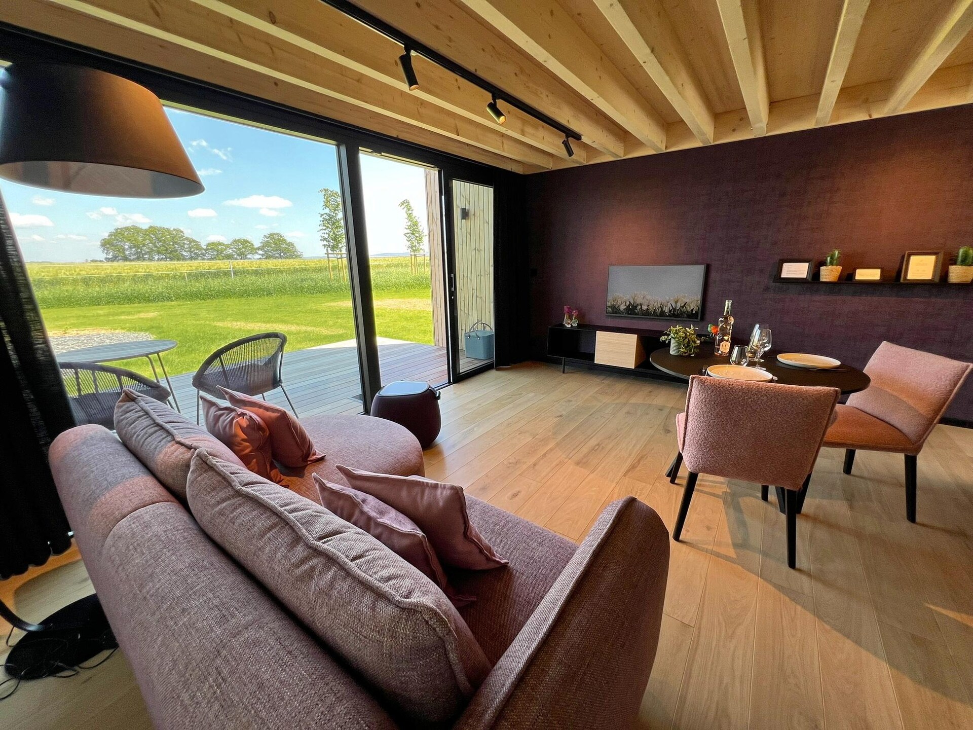 Romantische lodge met privé hottub en panoramisch uitzicht op de Ourthevallei - foto 3