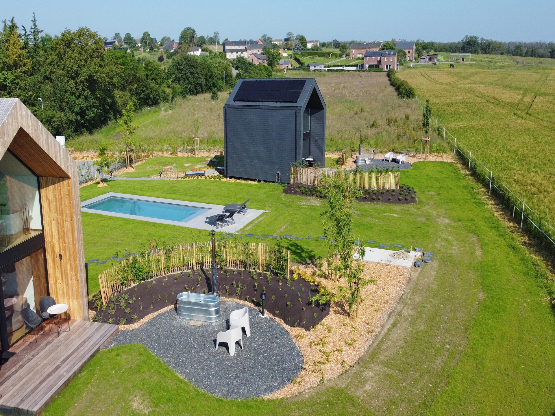 Romantische lodge met privé hottub en panoramisch uitzicht op de Ourthevallei - foto 18