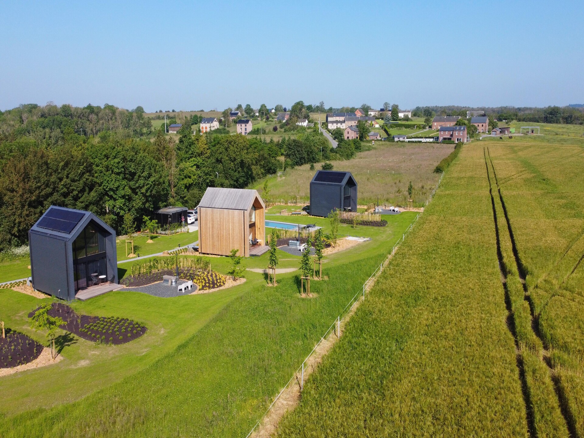 Romantische lodge met privé hottub en panoramisch uitzicht op de Ourthevallei - foto 16