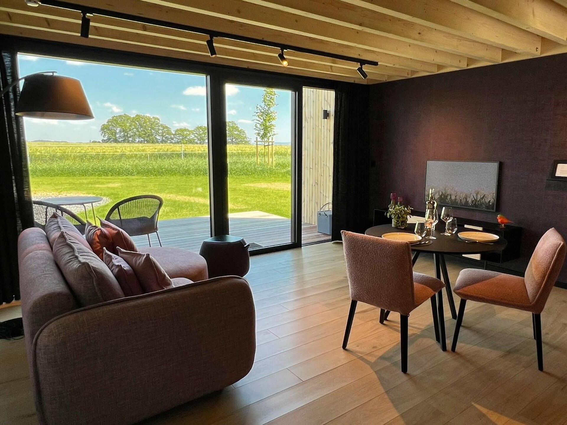 Romantische lodge met privé hottub en panoramisch uitzicht op de Ourthevallei - foto 11