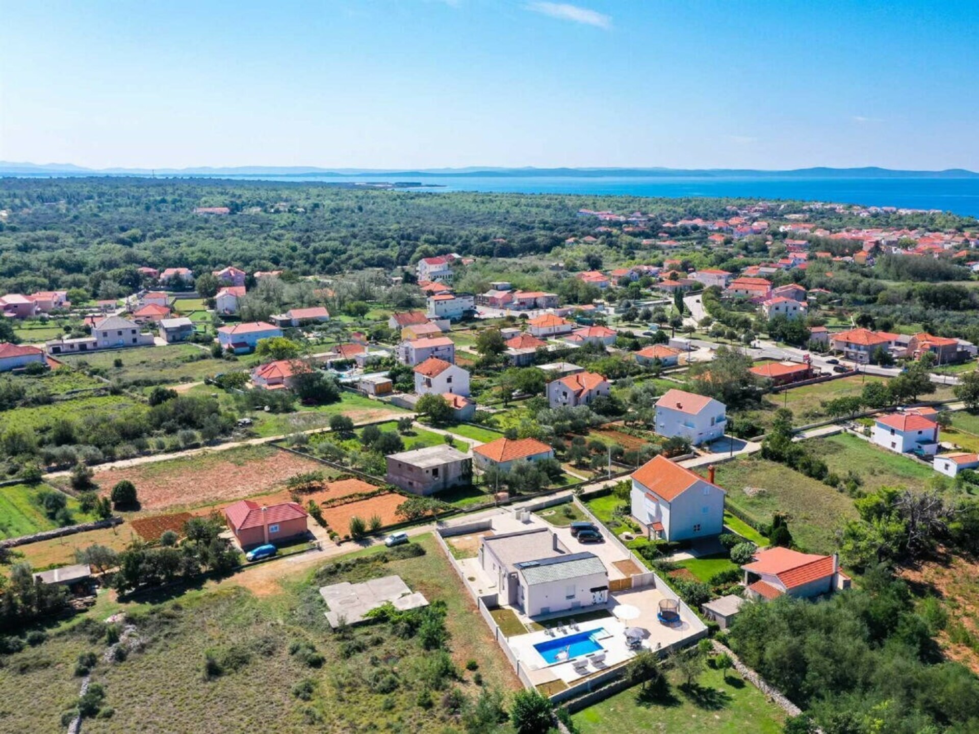 Ruime villa voor 8 personen nabij Zaton met privézwembad en zeezicht - foto 94
